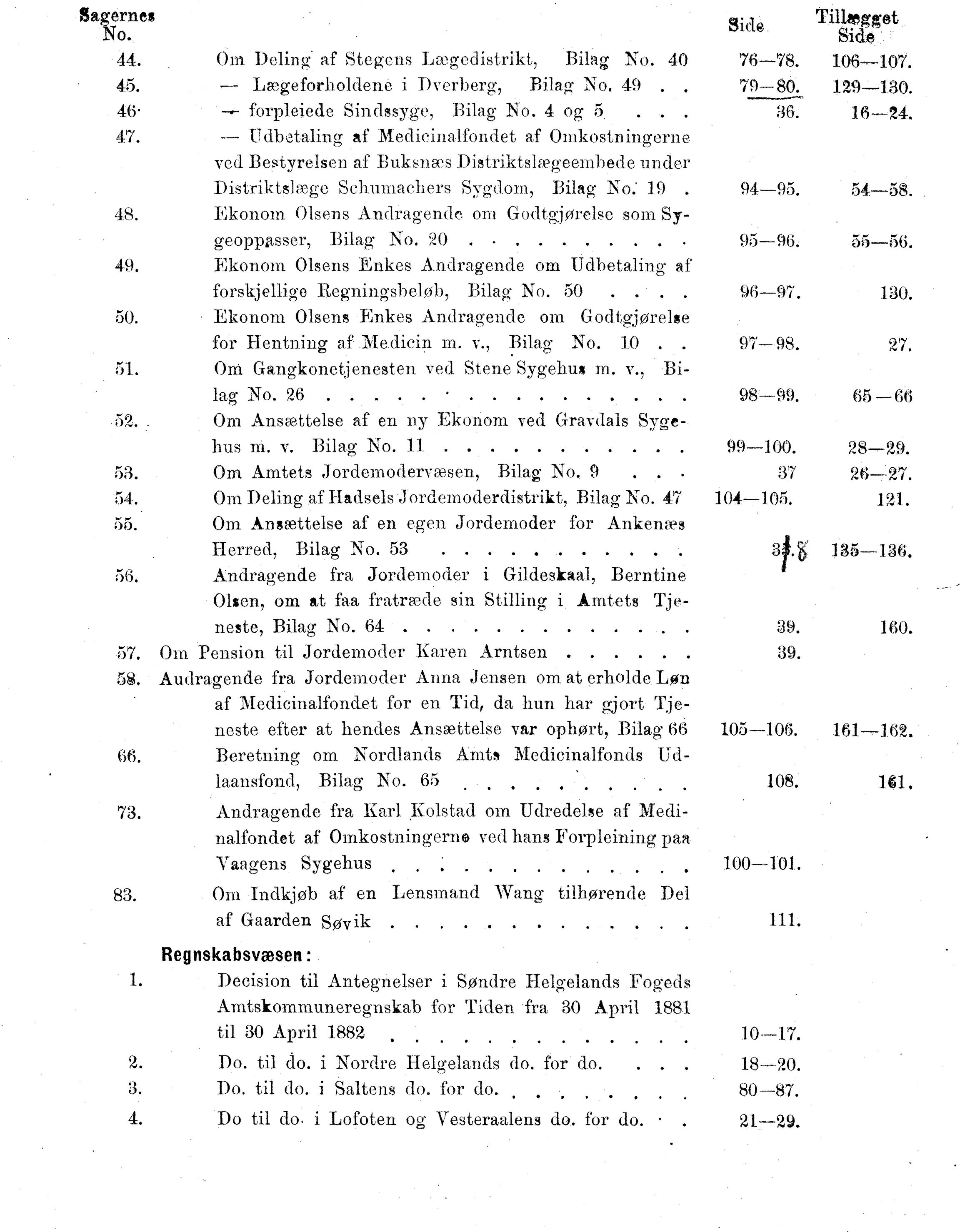 Nordland Fylkeskommune. Fylkestinget, AIN/NFK-17/176/A/Ac/L0014: Fylkestingsforhandlinger 1881-1885, 1881-1885