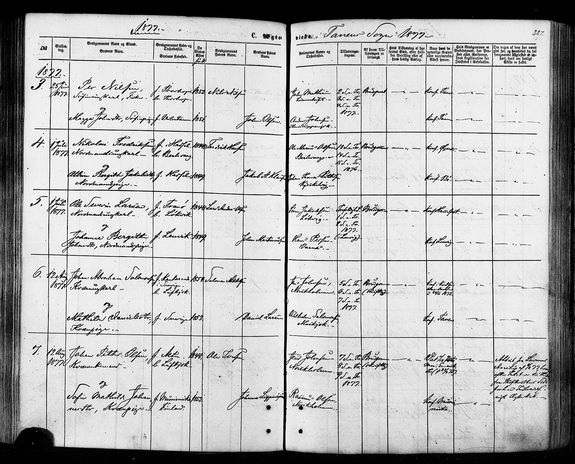 Tana sokneprestkontor, SATØ/S-1334/H/Ha/L0002kirke: Parish register (official) no. 2 /1, 1861-1877, p. 227