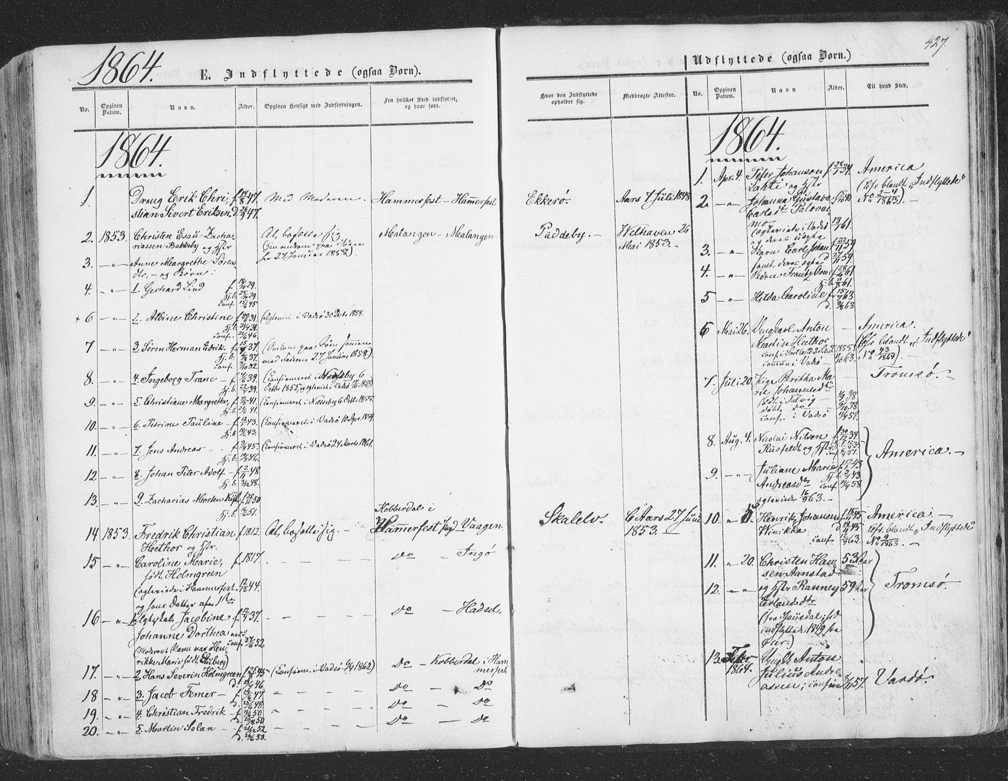 Vadsø sokneprestkontor, SATØ/S-1325/H/Ha/L0004kirke: Parish register (official) no. 4, 1854-1880, p. 427