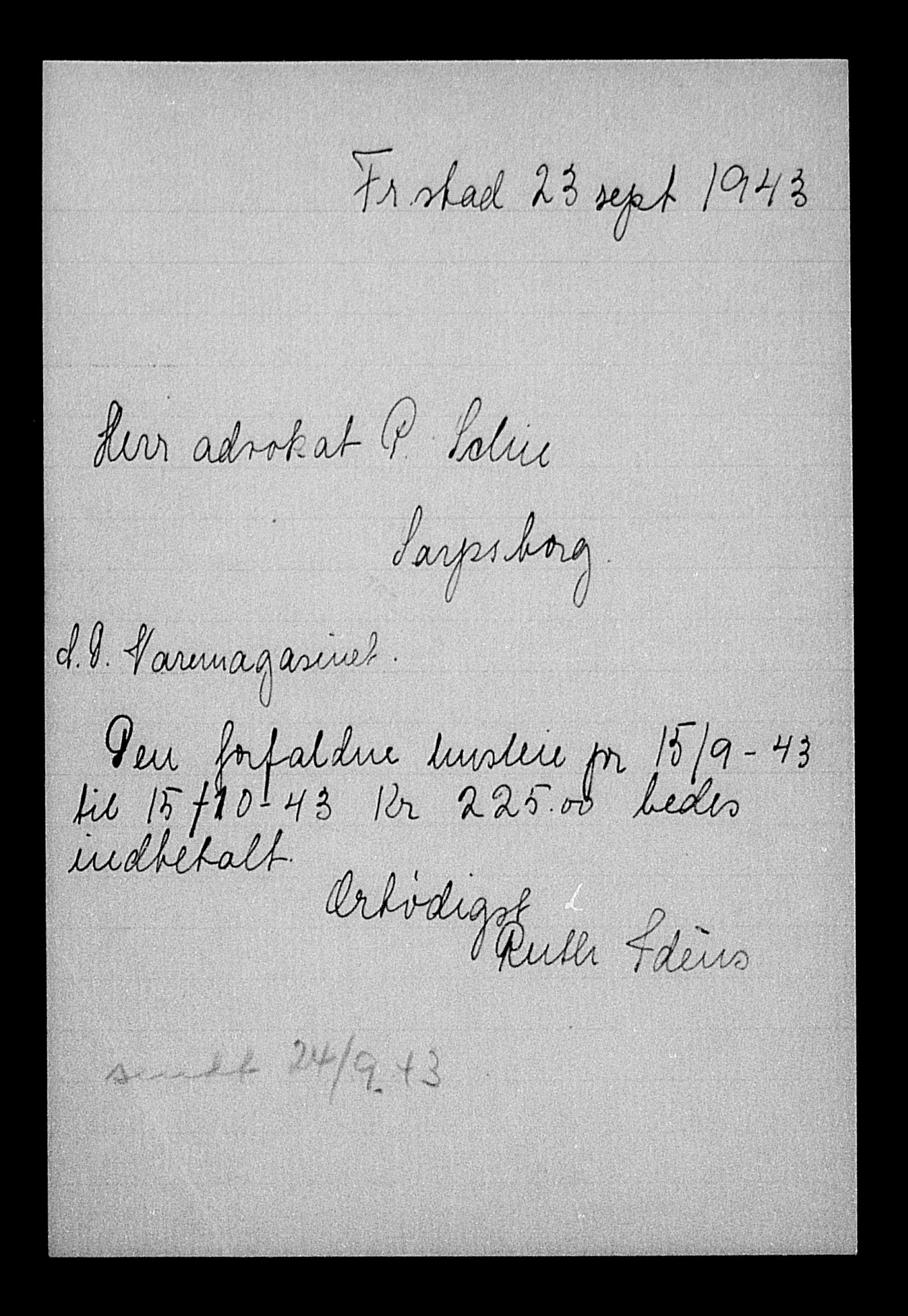 Justisdepartementet, Tilbakeføringskontoret for inndratte formuer, AV/RA-S-1564/H/Hc/Hcd/L0991: --, 1945-1947, p. 279