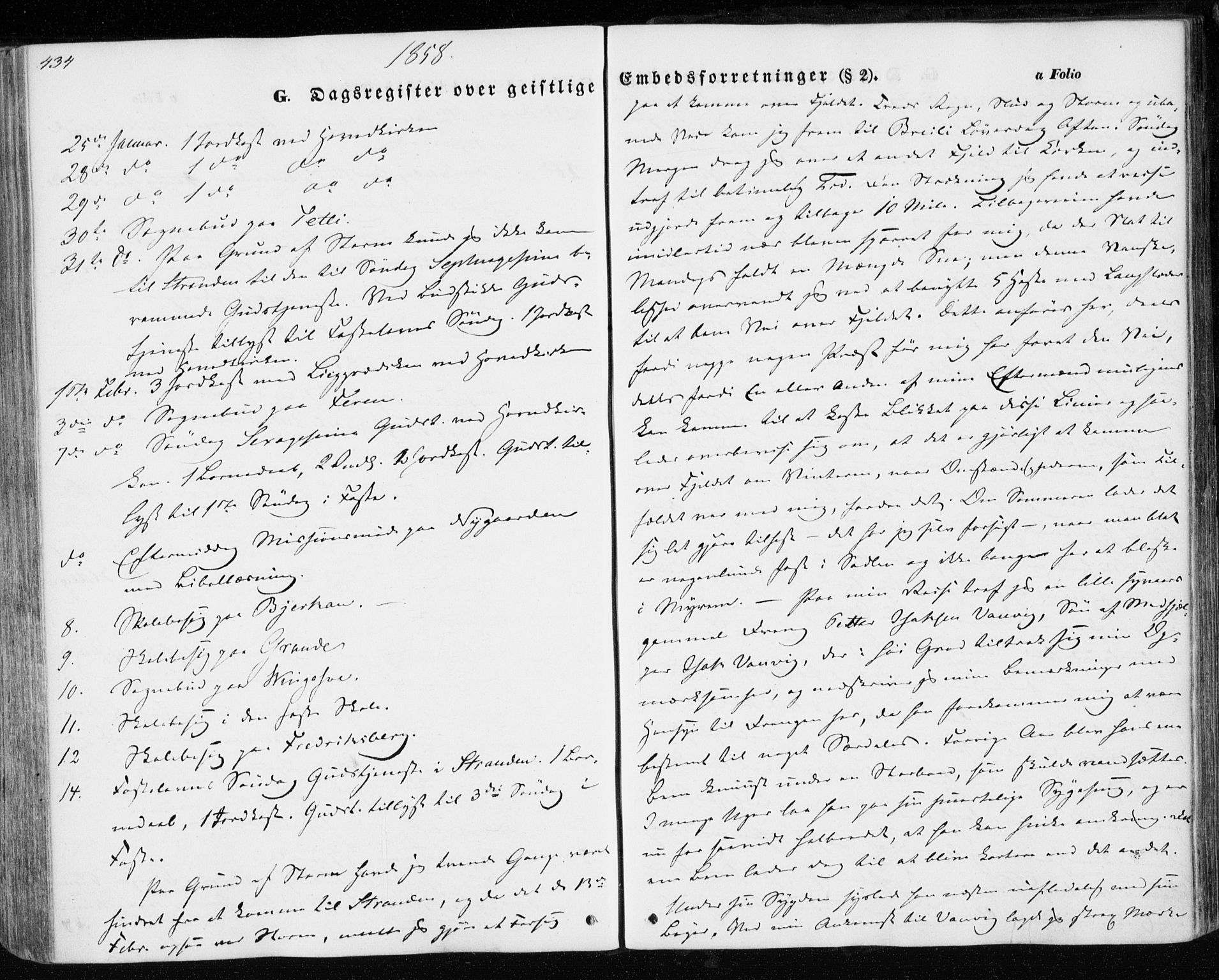 Ministerialprotokoller, klokkerbøker og fødselsregistre - Nord-Trøndelag, SAT/A-1458/701/L0008: Parish register (official) no. 701A08 /1, 1854-1863, p. 434