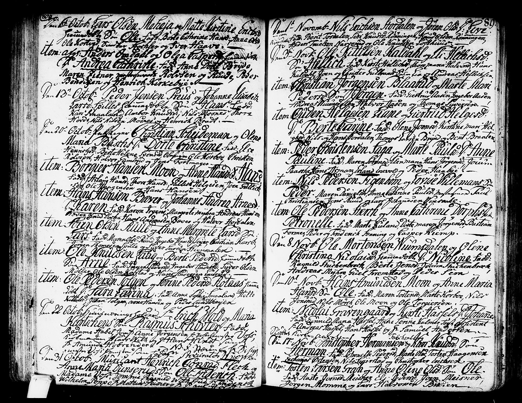 Kongsberg kirkebøker, SAKO/A-22/F/Fa/L0007: Parish register (official) no. I 7, 1795-1816, p. 89