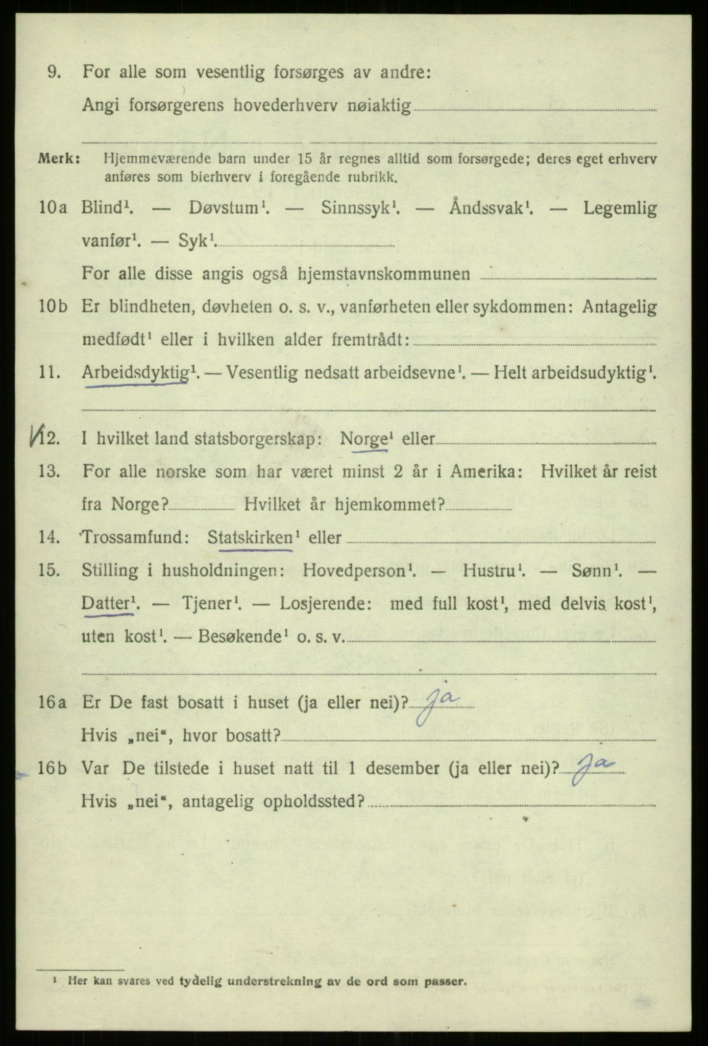 SAB, 1920 census for Bergen, 1920, p. 154571