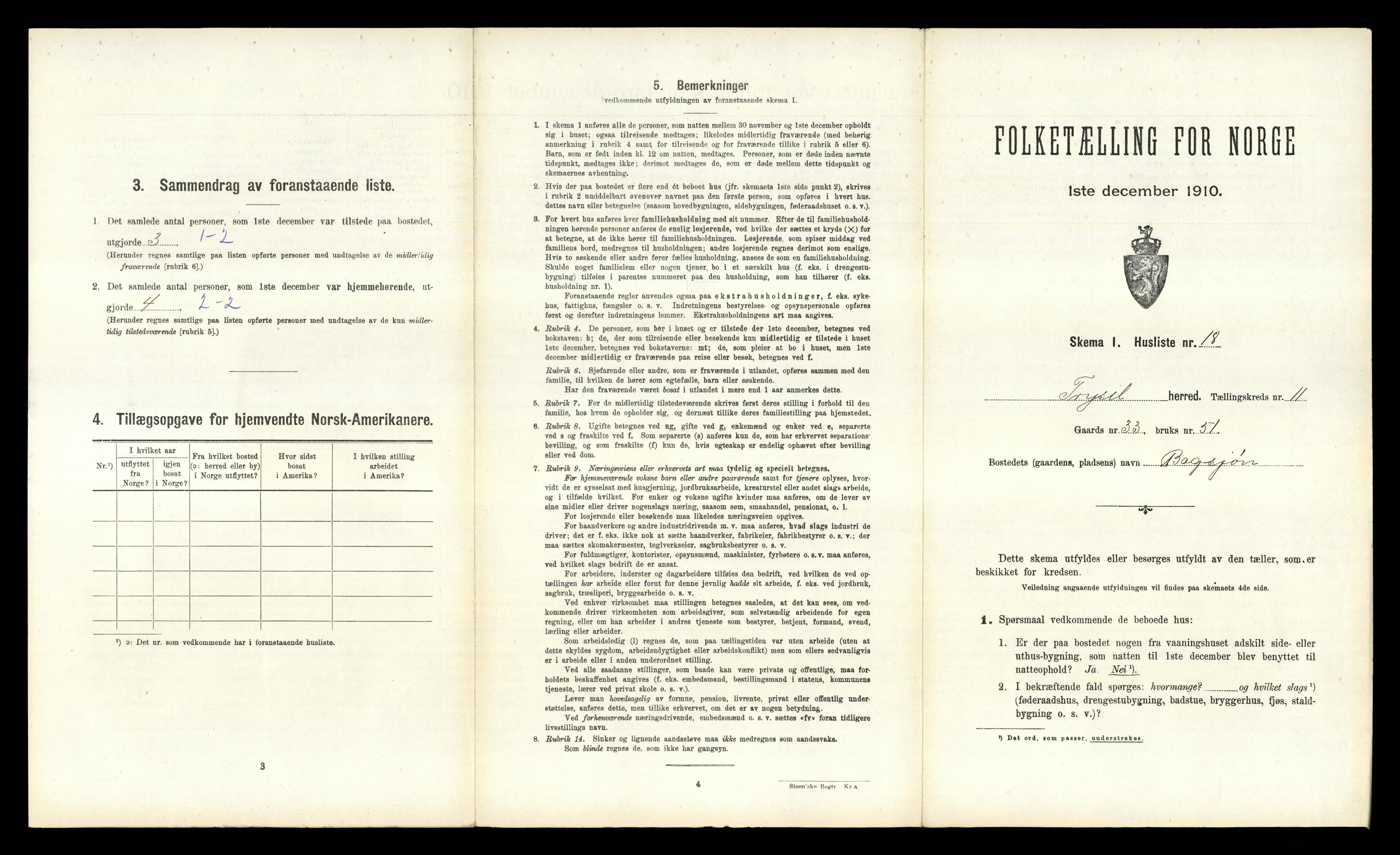 RA, 1910 census for Trysil, 1910, p. 1345
