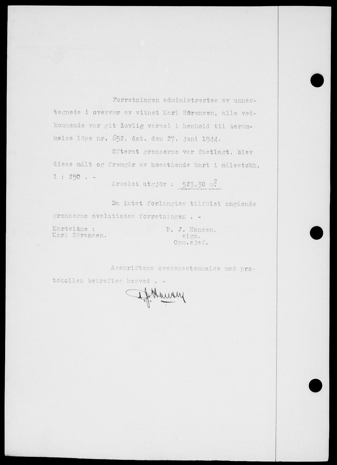 Onsøy sorenskriveri, SAO/A-10474/G/Ga/Gab/L0014: Mortgage book no. II A-14, 1944-1945, Diary no: : 2210/1944