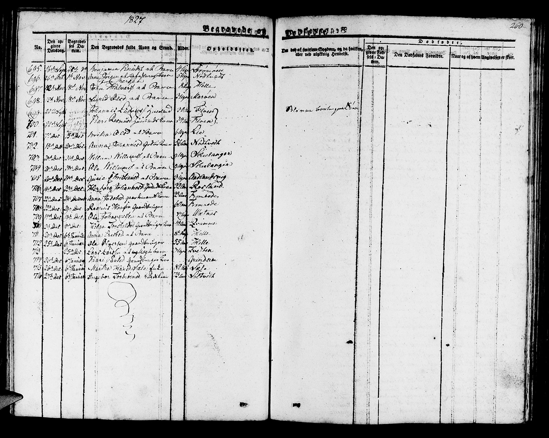 Manger sokneprestembete, SAB/A-76801/H/Haa: Parish register (official) no. A 4, 1824-1838, p. 260