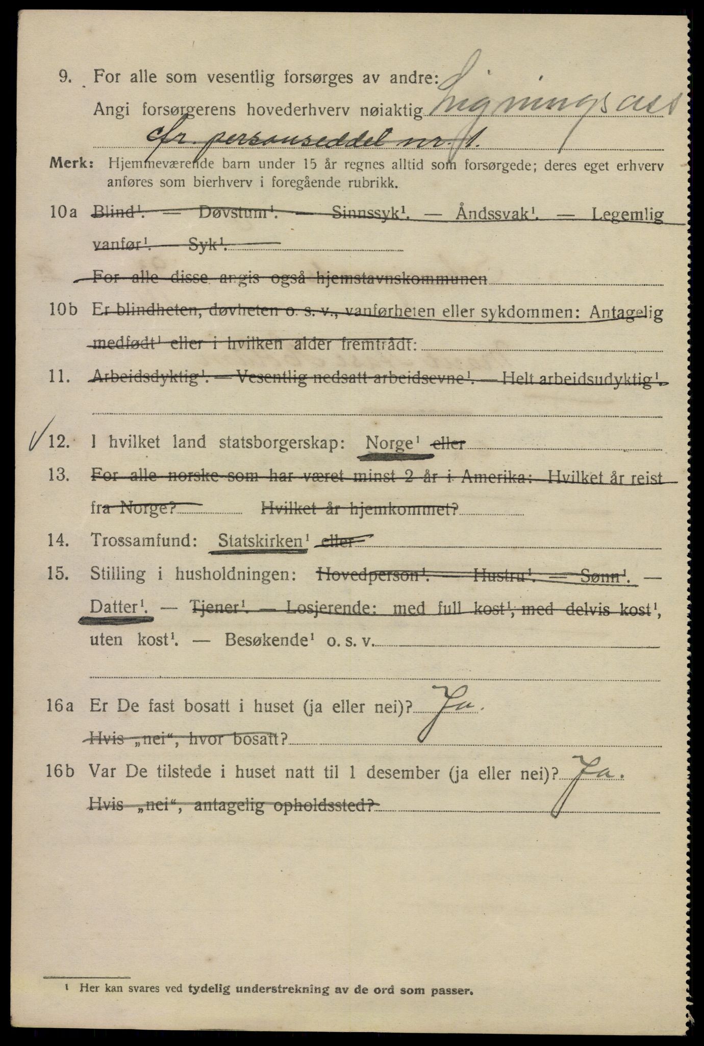 SAO, 1920 census for Kristiania, 1920, p. 499182