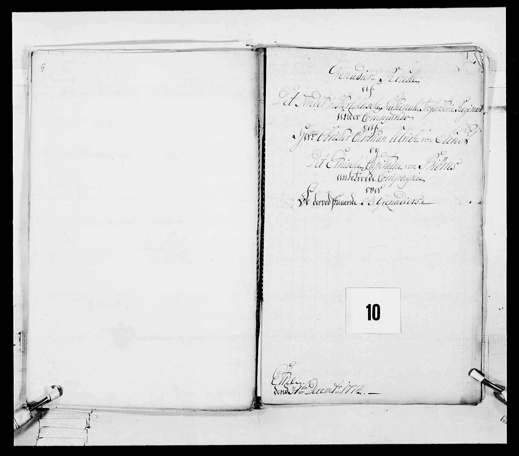 Generalitets- og kommissariatskollegiet, Det kongelige norske kommissariatskollegium, RA/EA-5420/E/Eh/L0106: 2. Vesterlenske nasjonale infanteriregiment, 1774-1780, p. 42