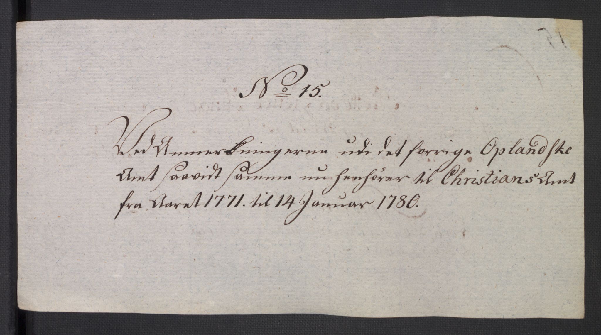 Rentekammeret inntil 1814, Reviderte regnskaper, Mindre regnskaper, AV/RA-EA-4068/Rb/L0014: Opplands amt, 1771-1779, p. 906