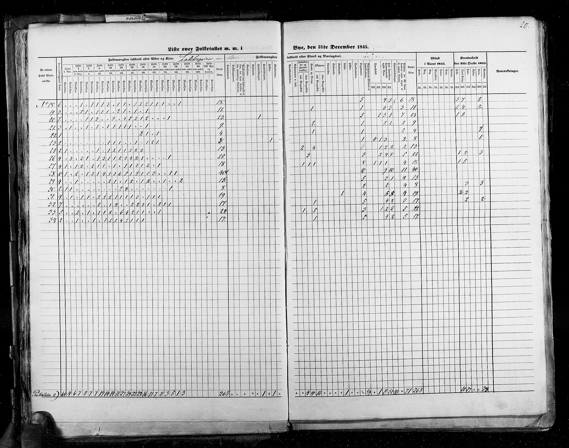 RA, Census 1845, vol. 2: Smålenenes amt og Akershus amt, 1845, p. 20
