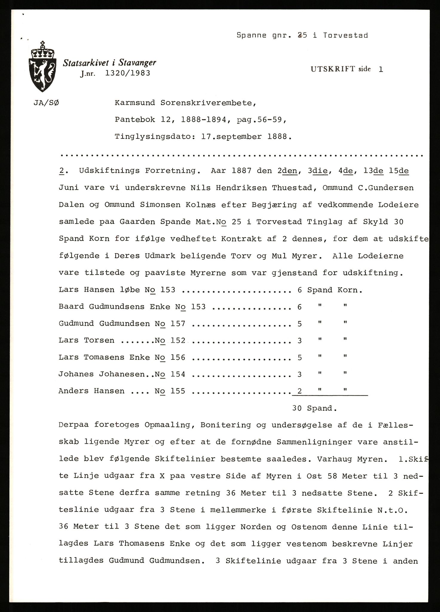 Statsarkivet i Stavanger, AV/SAST-A-101971/03/Y/Yj/L0078: Avskrifter sortert etter gårdsnavn: Solli i Lund - Staurland, 1750-1930, p. 247