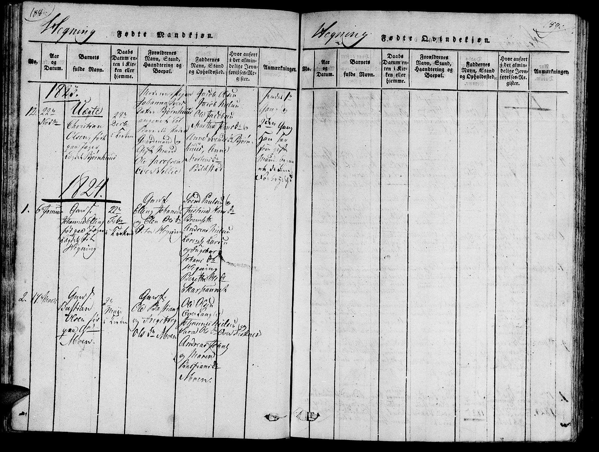 Ministerialprotokoller, klokkerbøker og fødselsregistre - Nord-Trøndelag, SAT/A-1458/735/L0333: Parish register (official) no. 735A04 /3, 1816-1825, p. 188-189