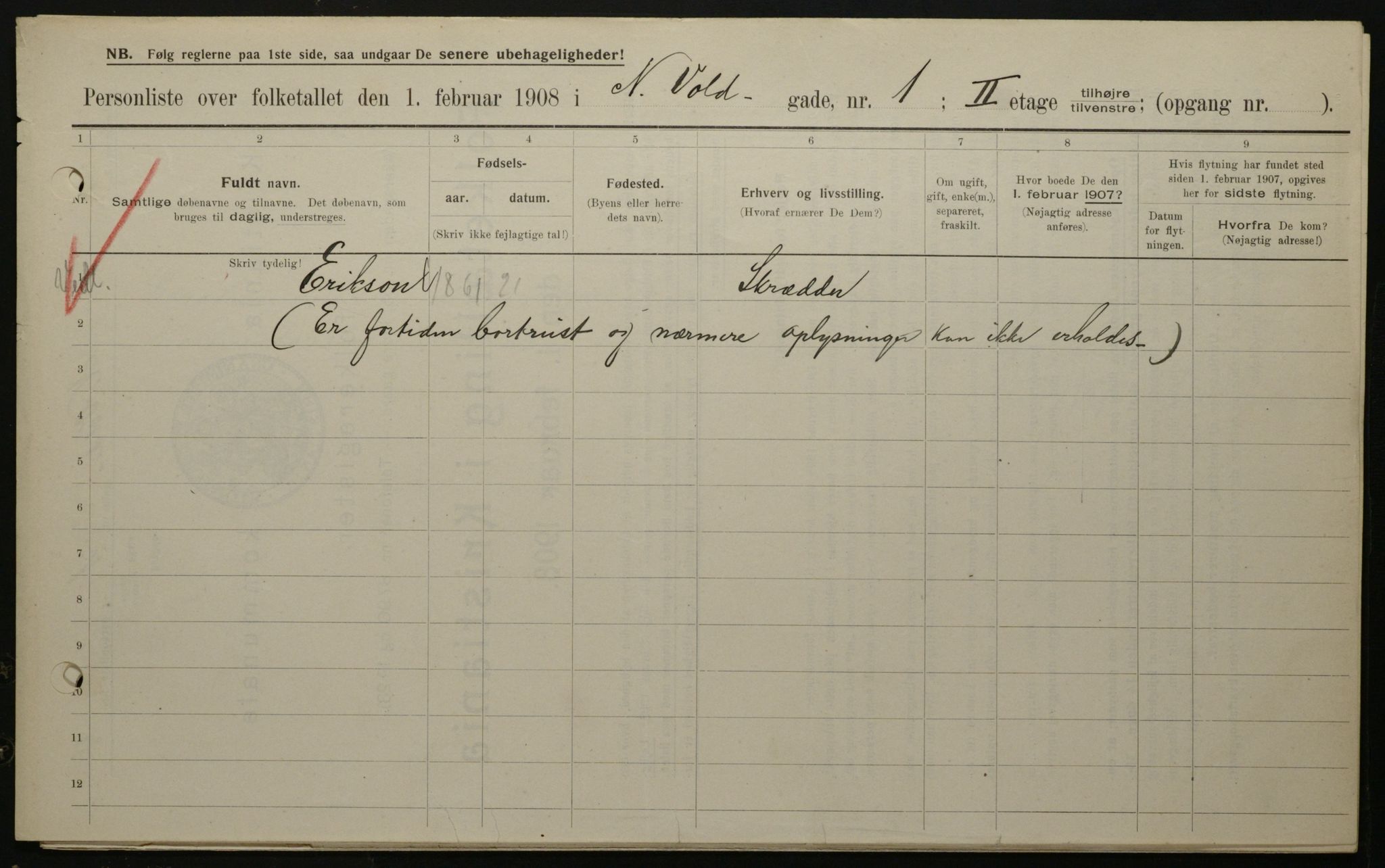 OBA, Municipal Census 1908 for Kristiania, 1908, p. 62348