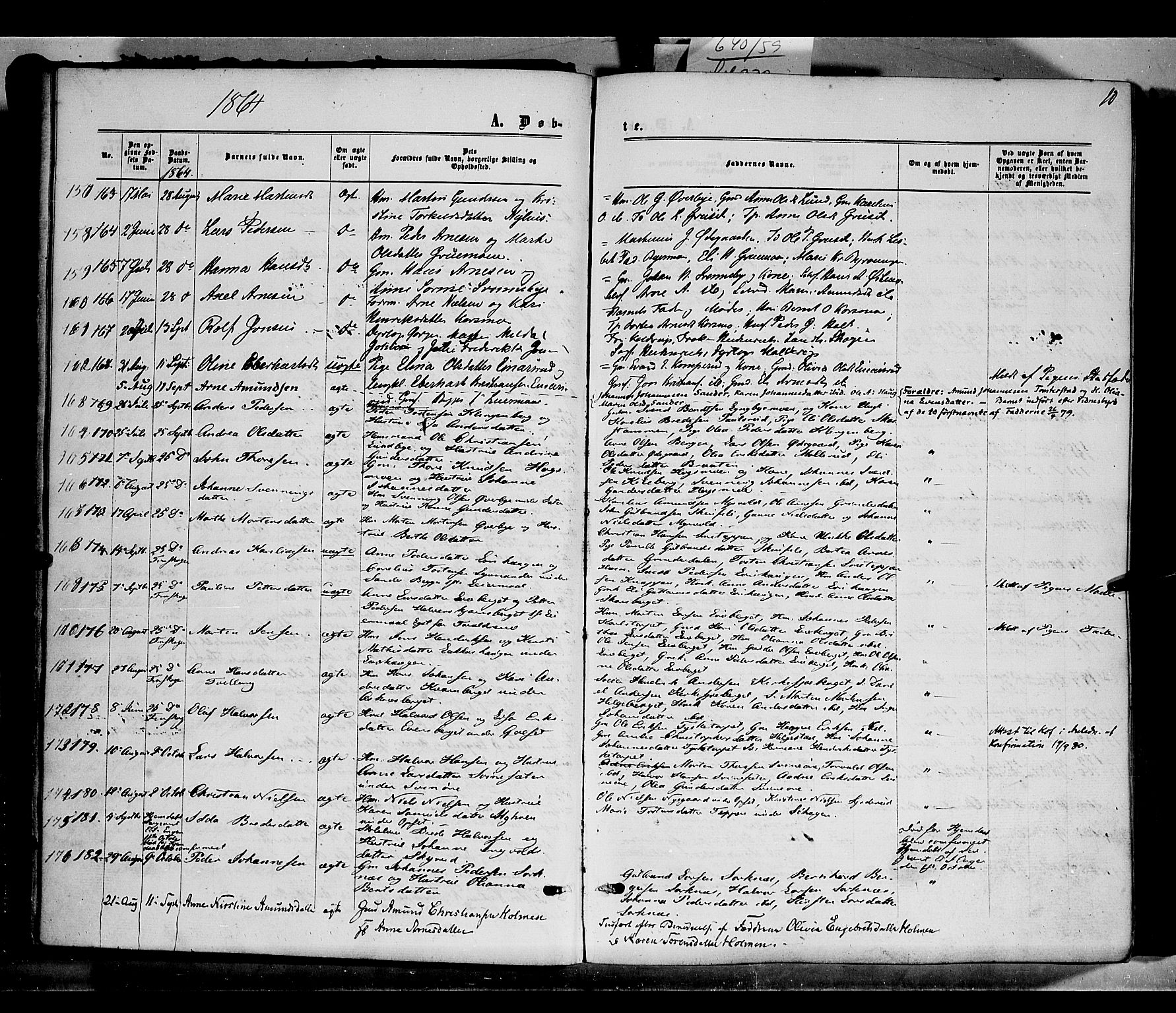 Grue prestekontor, SAH/PREST-036/H/Ha/Haa/L0010: Parish register (official) no. 10, 1864-1873, p. 10