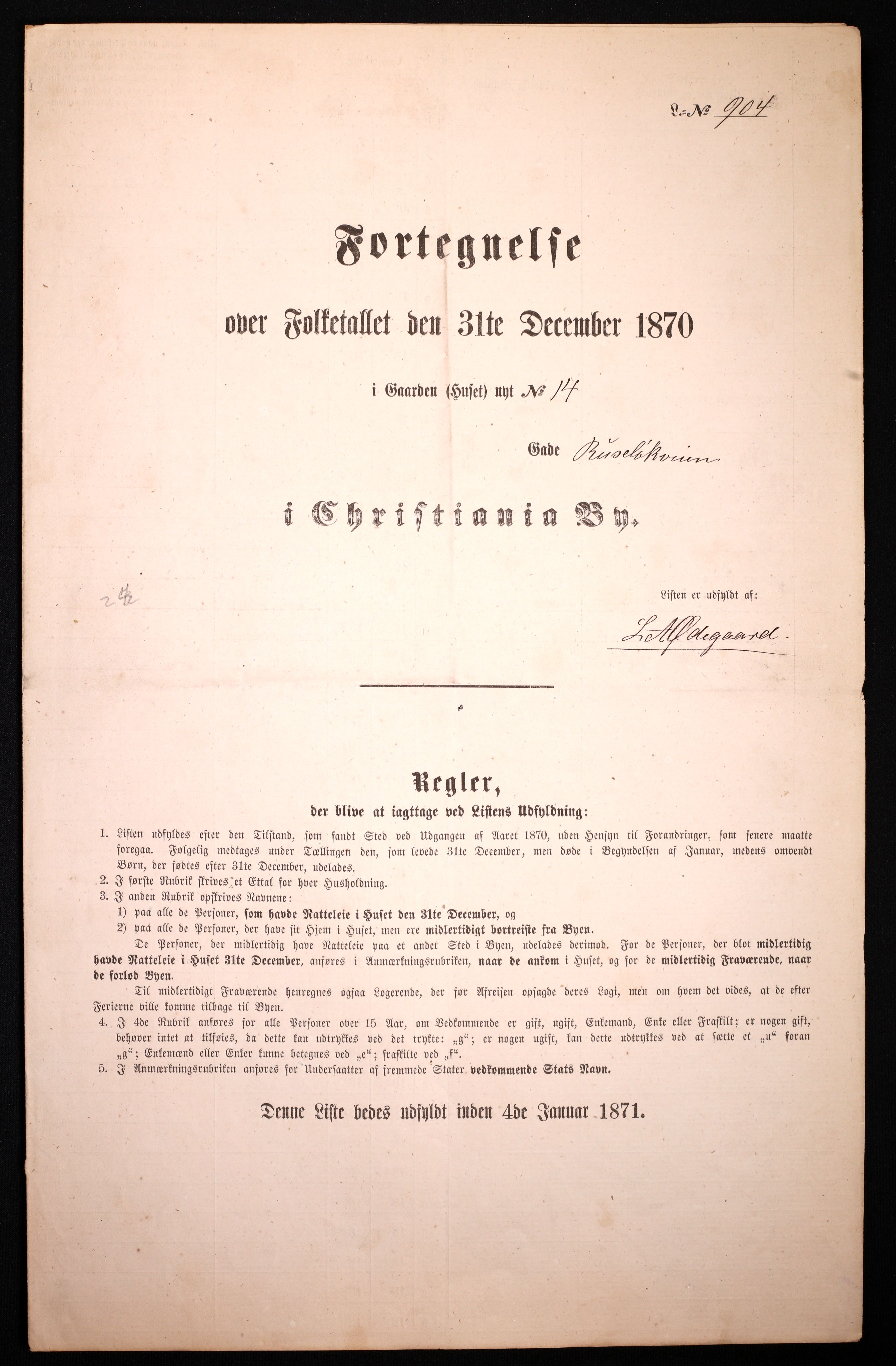 RA, 1870 census for 0301 Kristiania, 1870, p. 2936