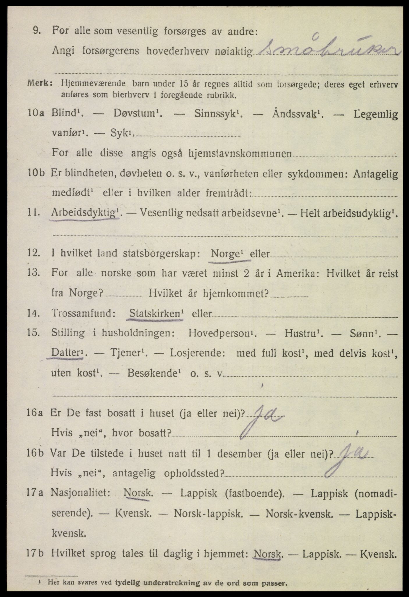 SAT, 1920 census for Meløy, 1920, p. 8314