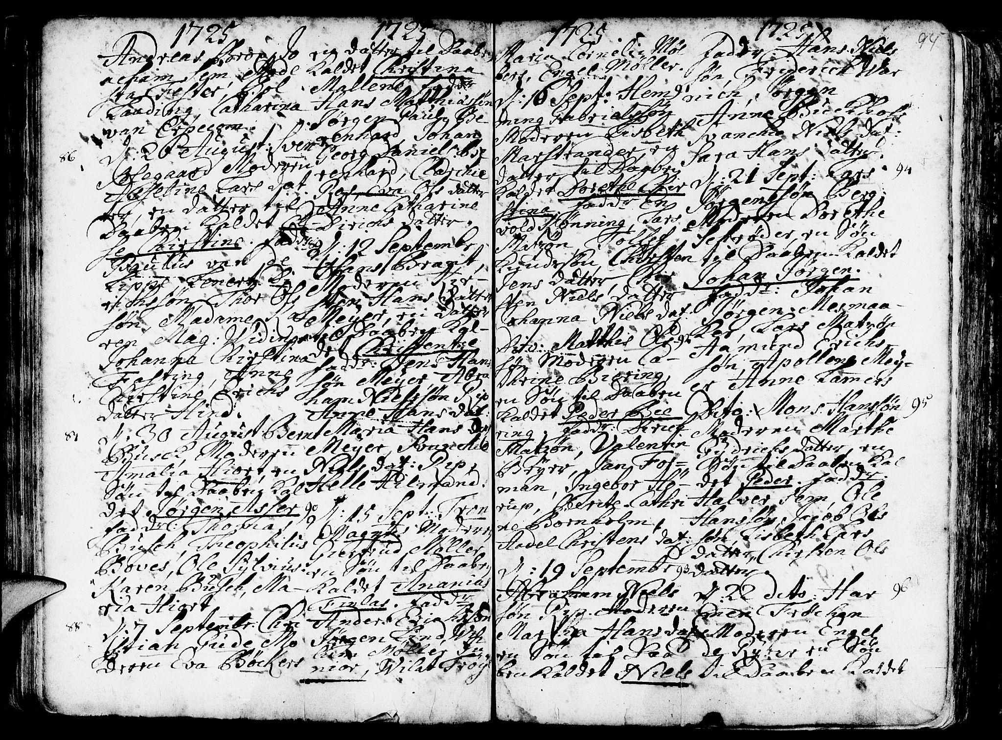 Nykirken Sokneprestembete, AV/SAB-A-77101/H/Haa/L0003: Parish register (official) no. A 3, 1717-1764, p. 94