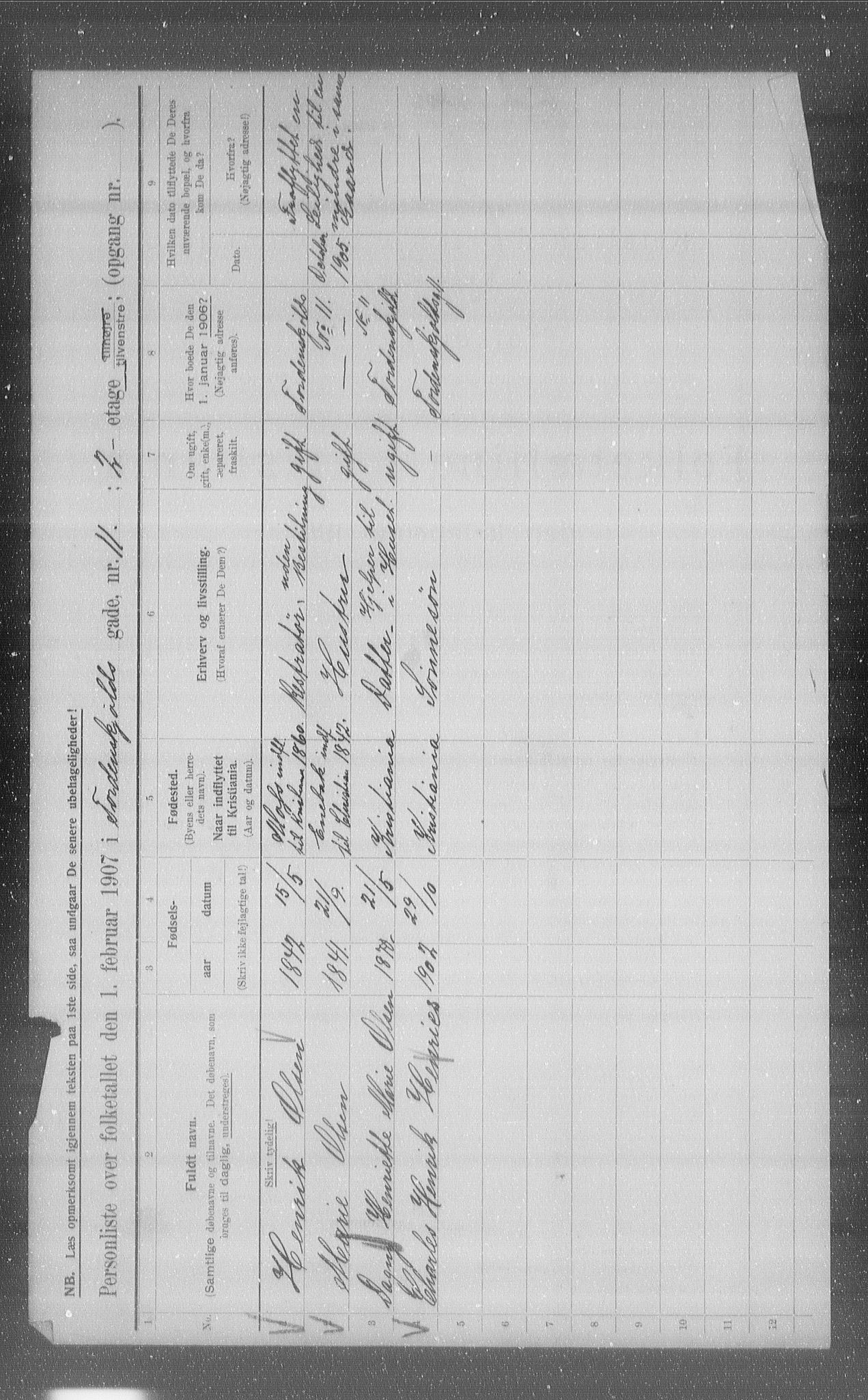 OBA, Municipal Census 1907 for Kristiania, 1907, p. 57859