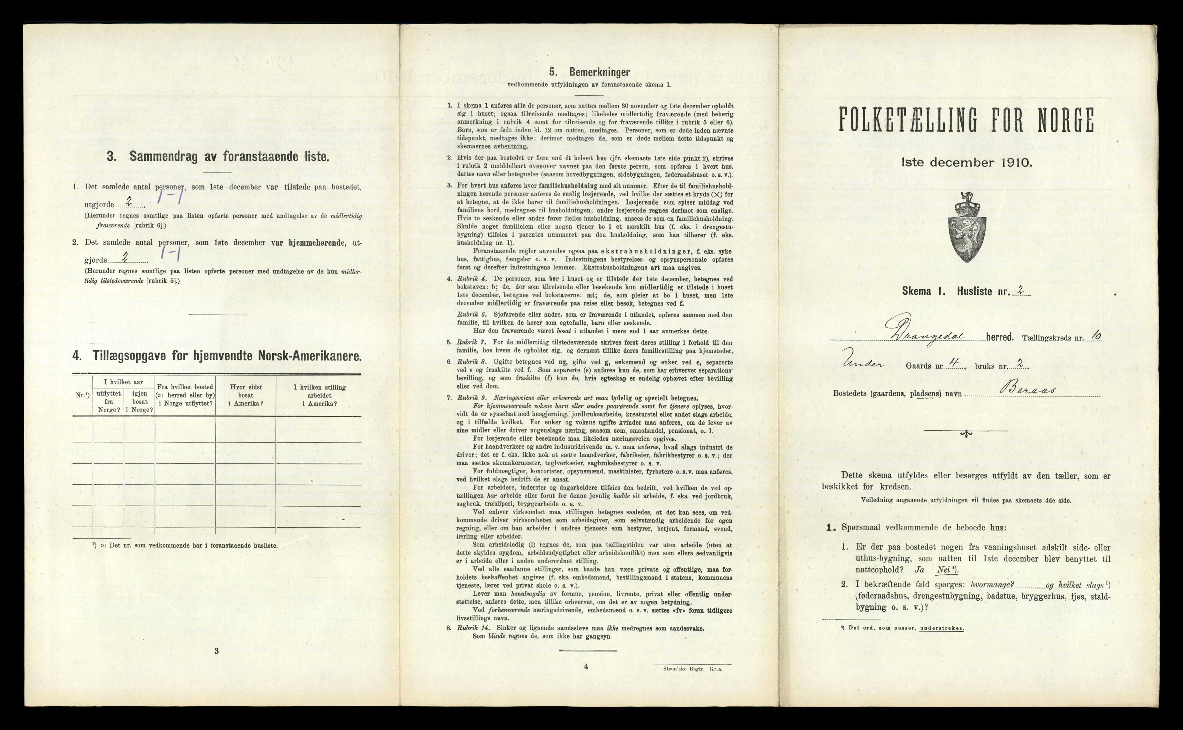 RA, 1910 census for Drangedal, 1910, p. 885