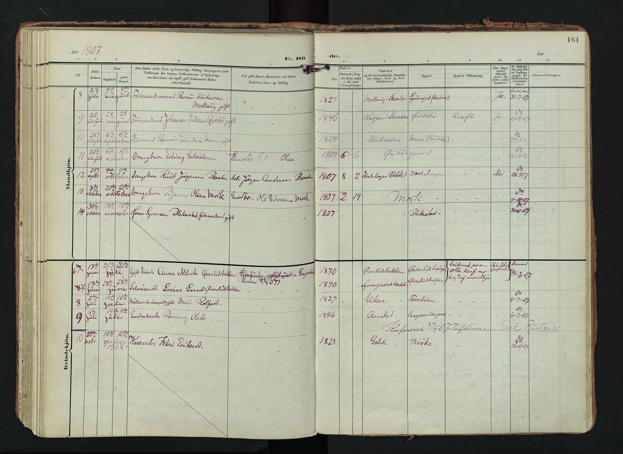 Lom prestekontor, SAH/PREST-070/K/L0010: Parish register (official) no. 10, 1899-1926, p. 161