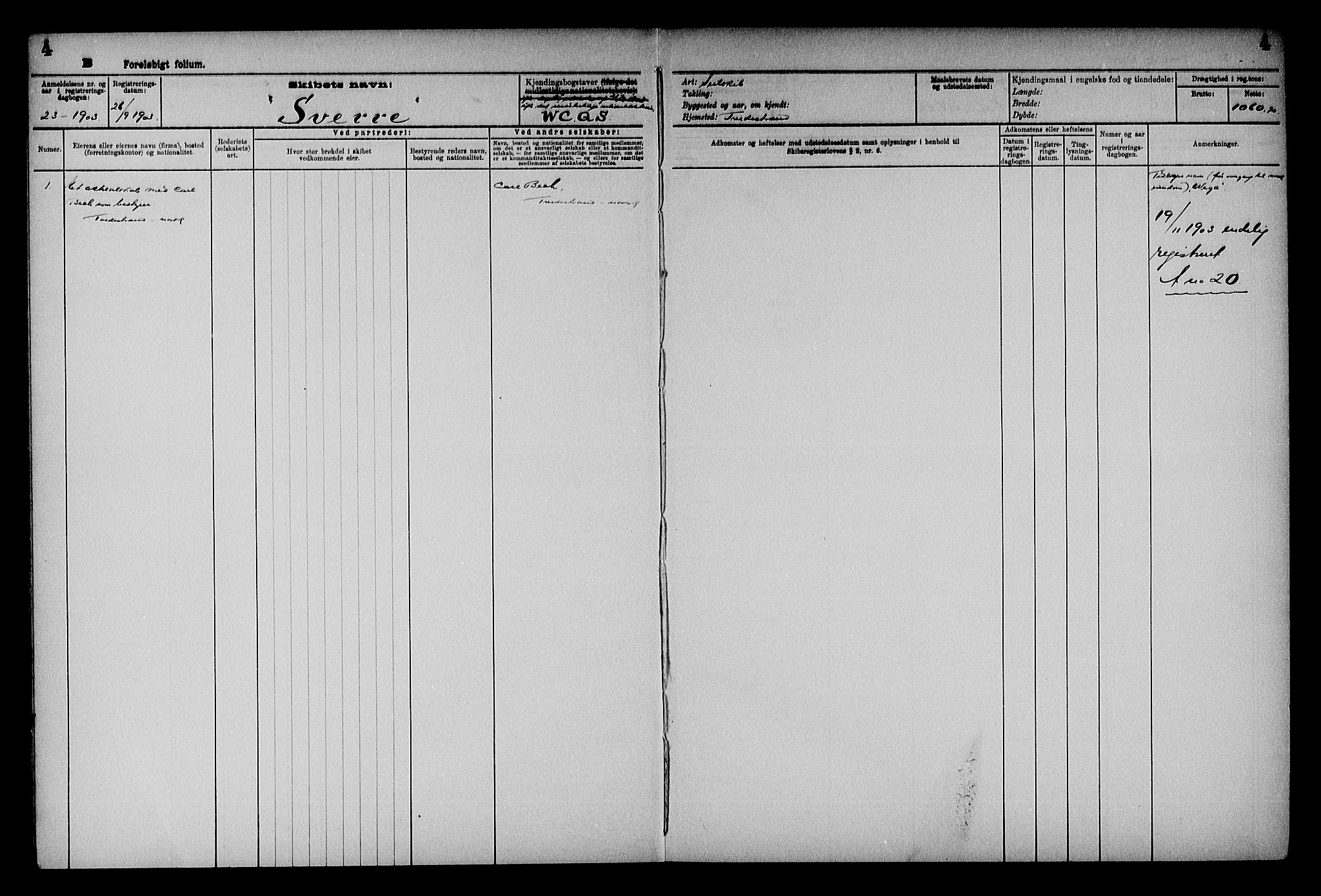 Holt sorenskriveri, AV/SAK-1221-0002/G/Gf/L0003: Mortgage register no. 31, 1903-1965, p. 4