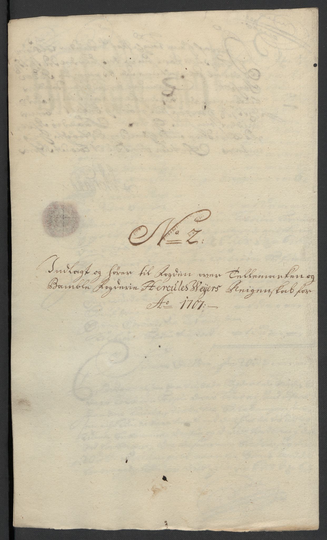 Rentekammeret inntil 1814, Reviderte regnskaper, Fogderegnskap, AV/RA-EA-4092/R36/L2116: Fogderegnskap Øvre og Nedre Telemark og Bamble, 1706-1707, p. 207