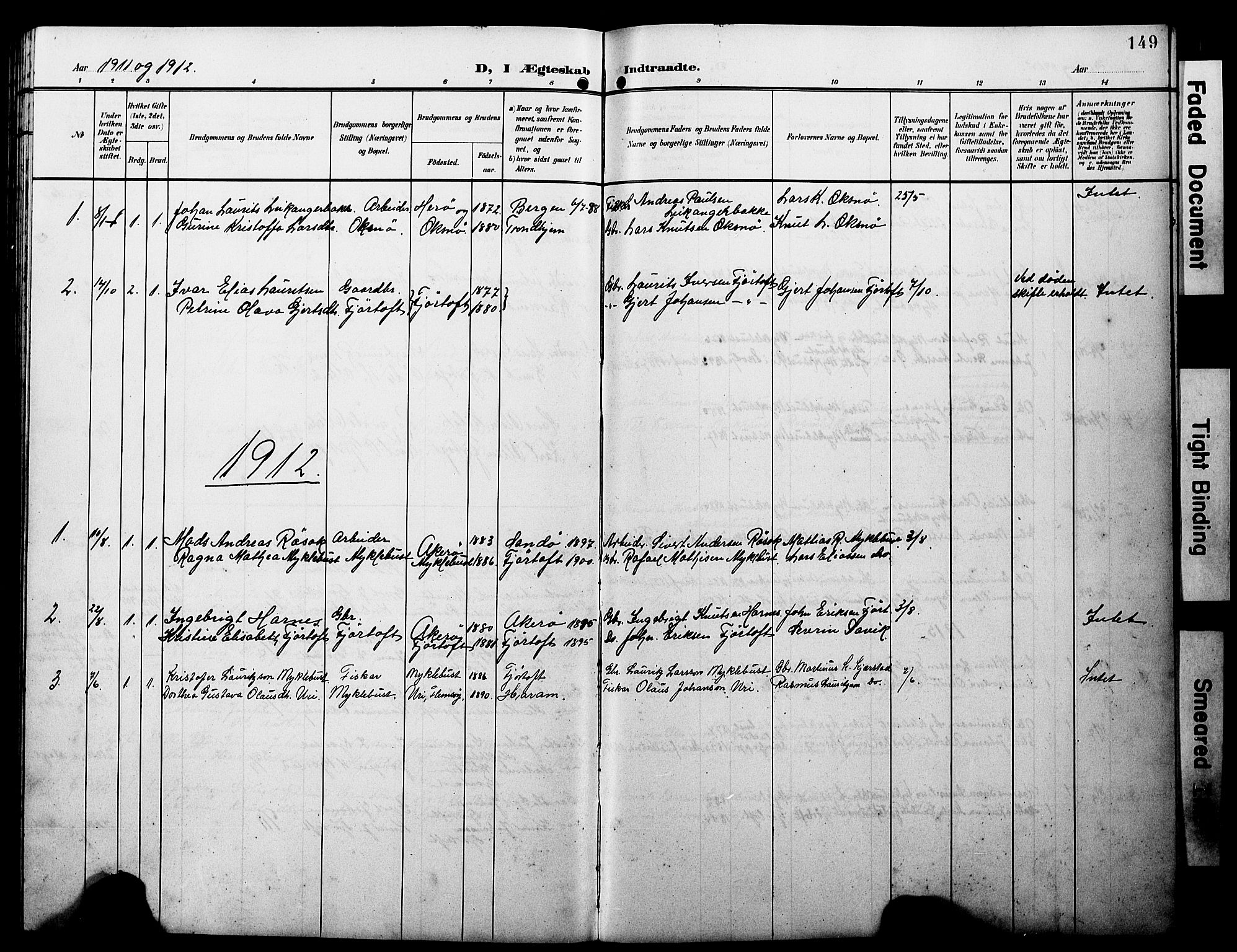 Ministerialprotokoller, klokkerbøker og fødselsregistre - Møre og Romsdal, AV/SAT-A-1454/538/L0524: Parish register (copy) no. 538C02, 1901-1931, p. 149