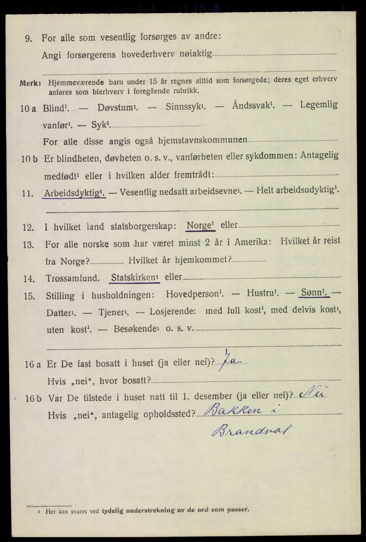 SAH, 1920 census for Vinger, 1920, p. 12047