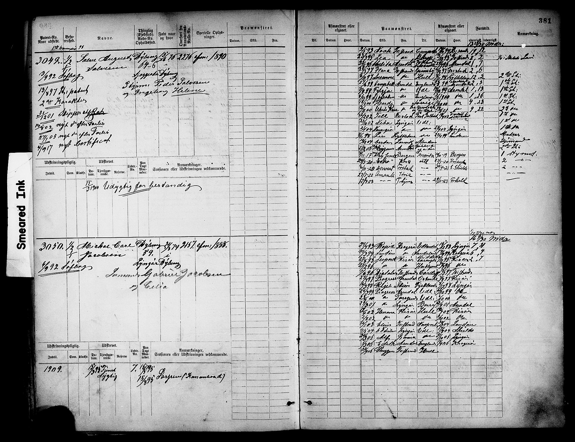 Tvedestrand mønstringskrets, AV/SAK-2031-0011/F/Fb/L0018: Hovedrulle nr 2289-3056, U-34, 1882-1892, p. 394