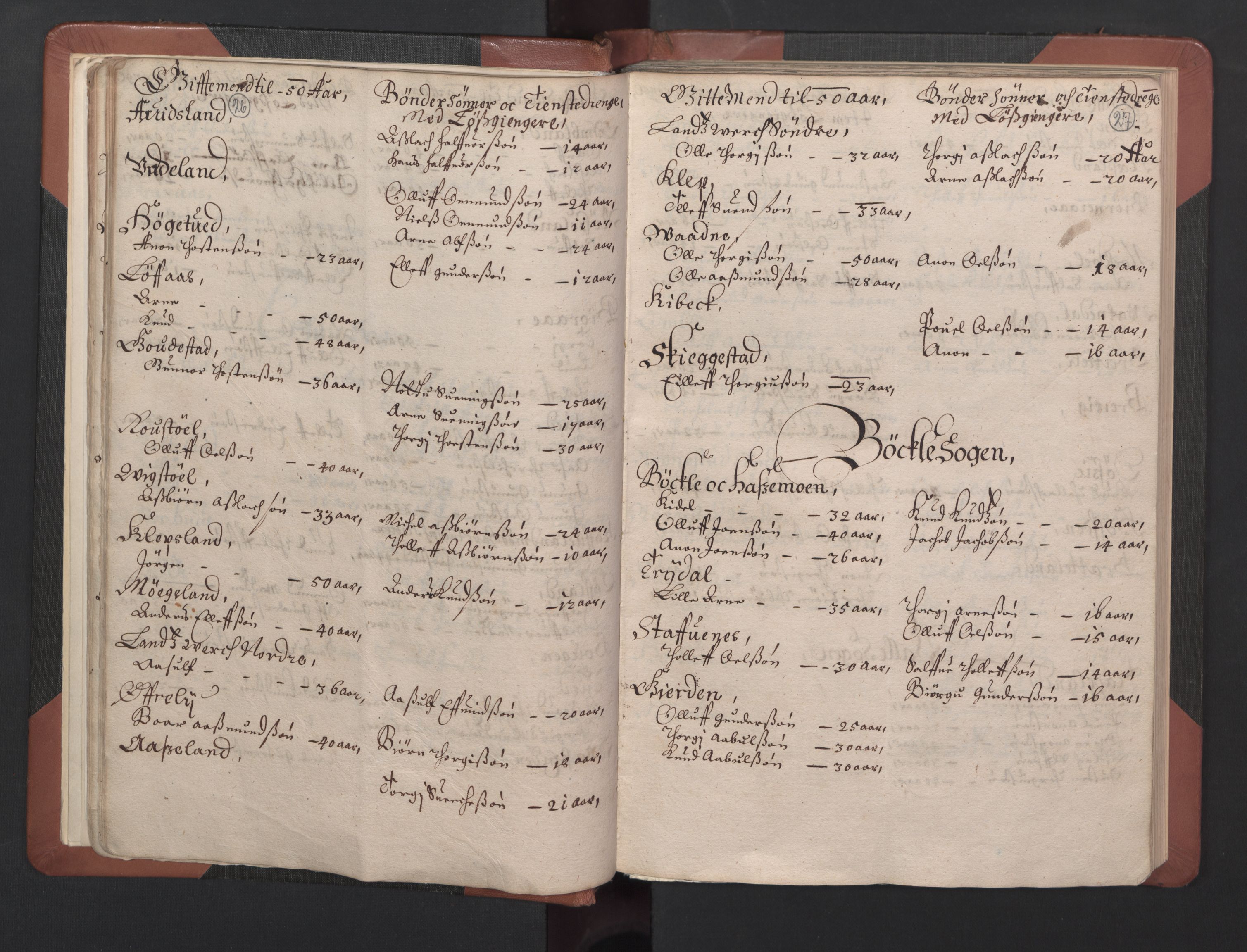 RA, Bailiff's Census 1664-1666, no. 8: Råbyggelaget fogderi, 1664-1665, p. 26-27