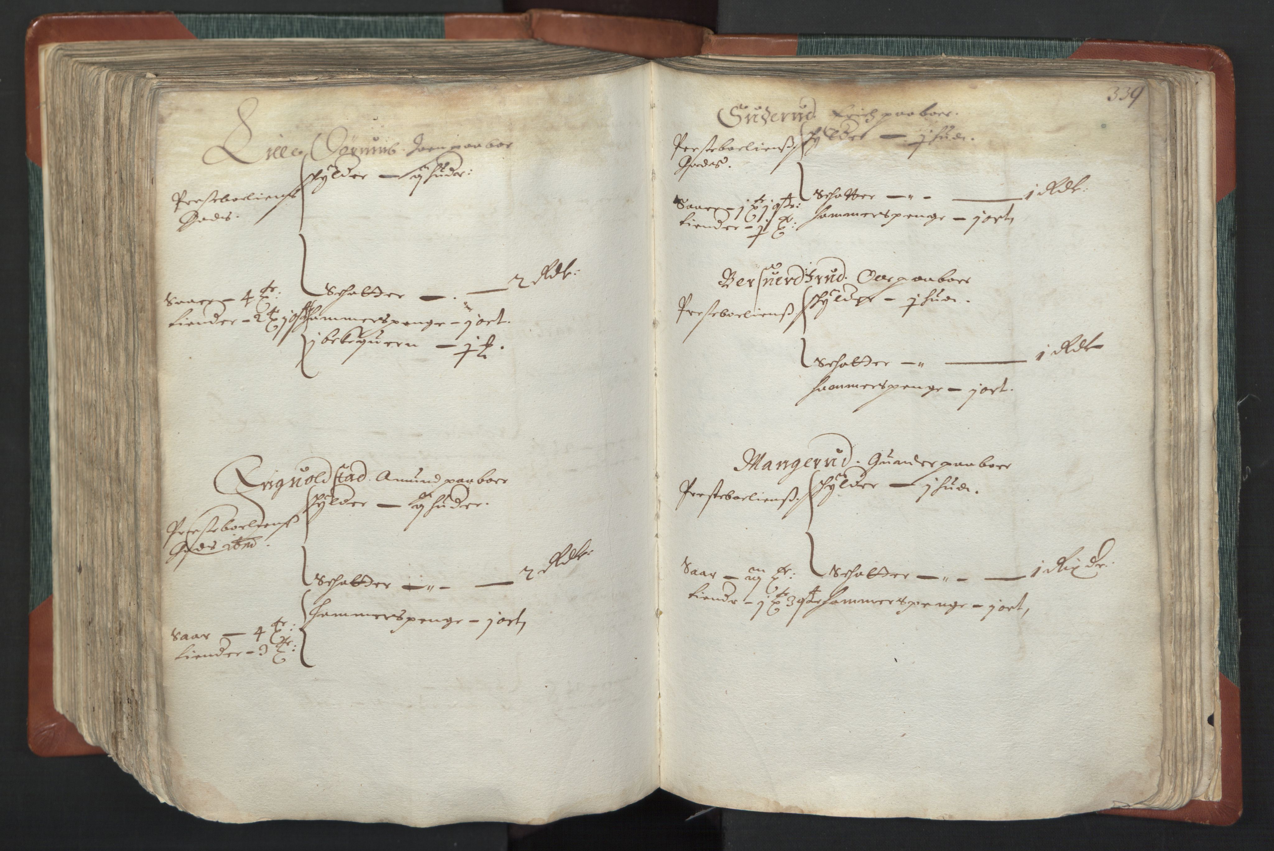 Rentekammeret inntil 1814, Realistisk ordnet avdeling, AV/RA-EA-4070/L/L0008: Oppland lagdømme. Alminnelig jordebok med skatteligning for Gudbrandsdalen og Hedemarken., 1661, p. 338b-339a