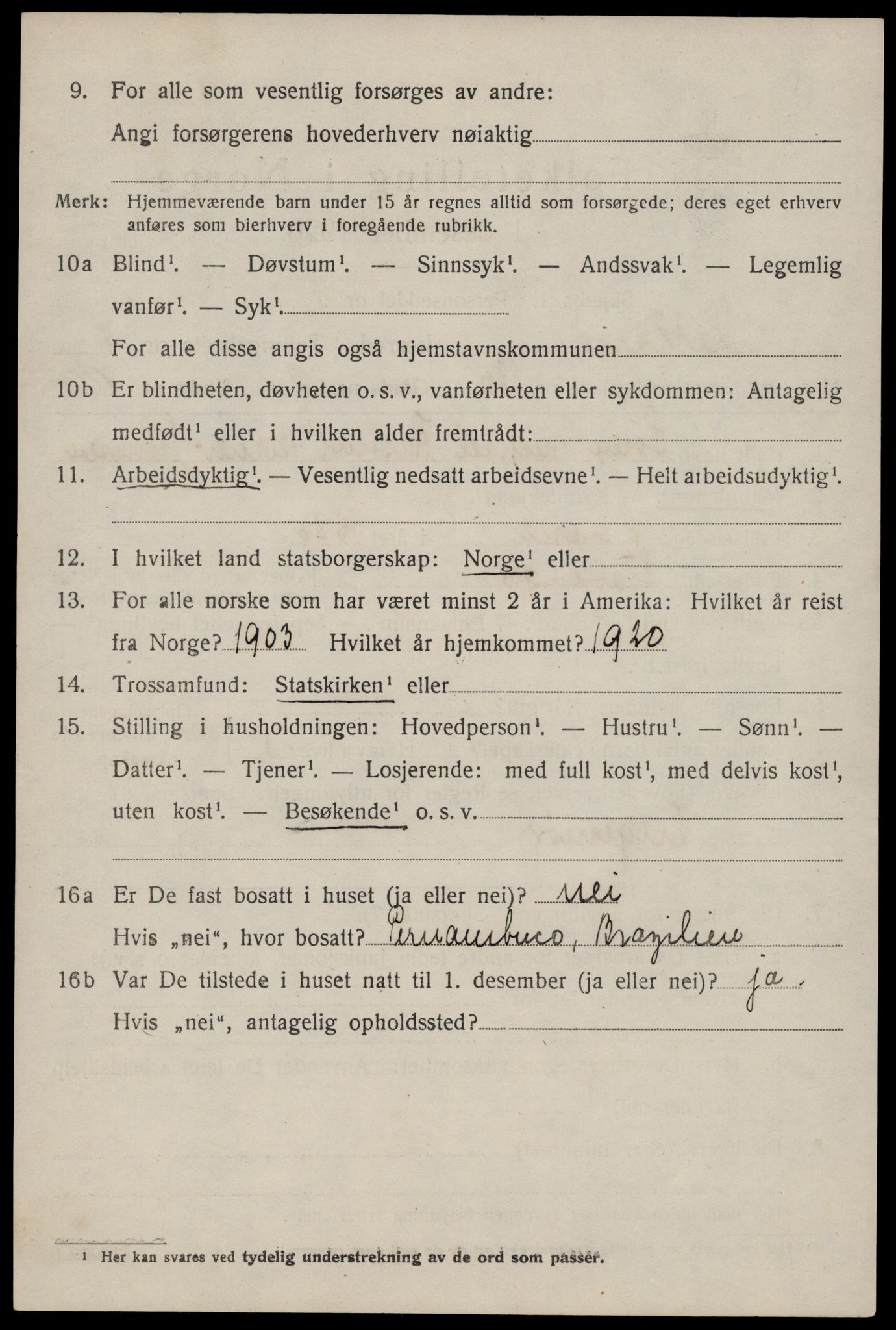 SAST, 1920 census for Hetland, 1920, p. 17708