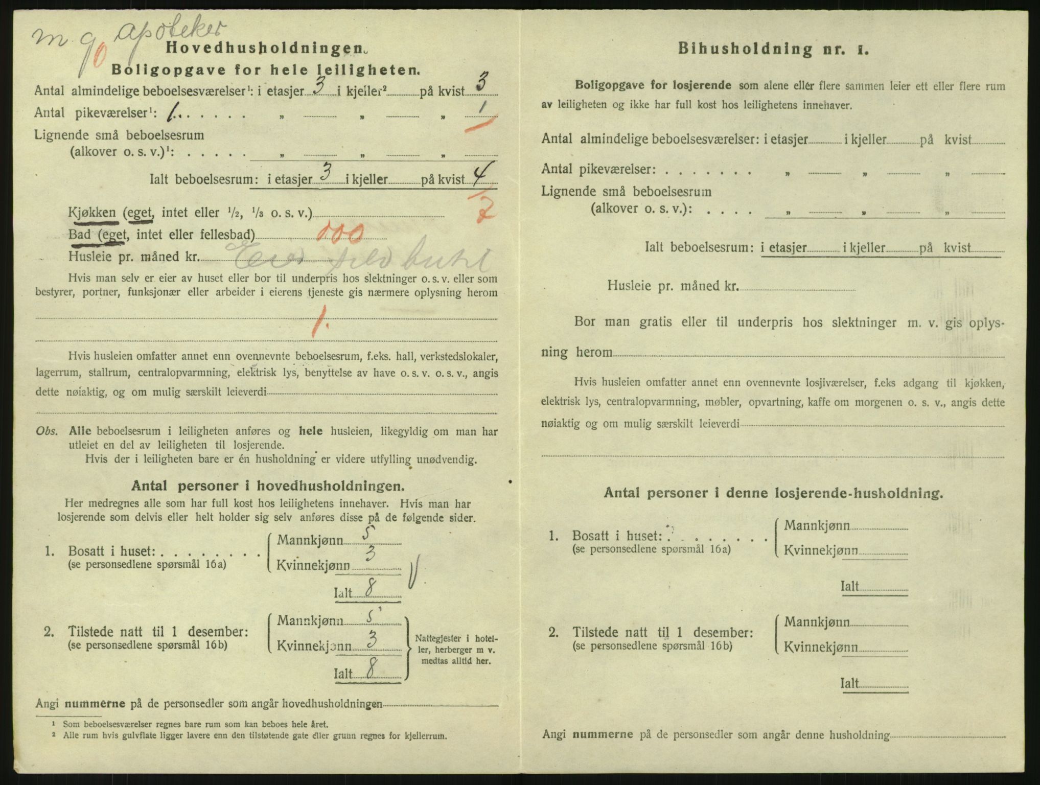 SAK, 1920 census for Arendal, 1920, p. 6493