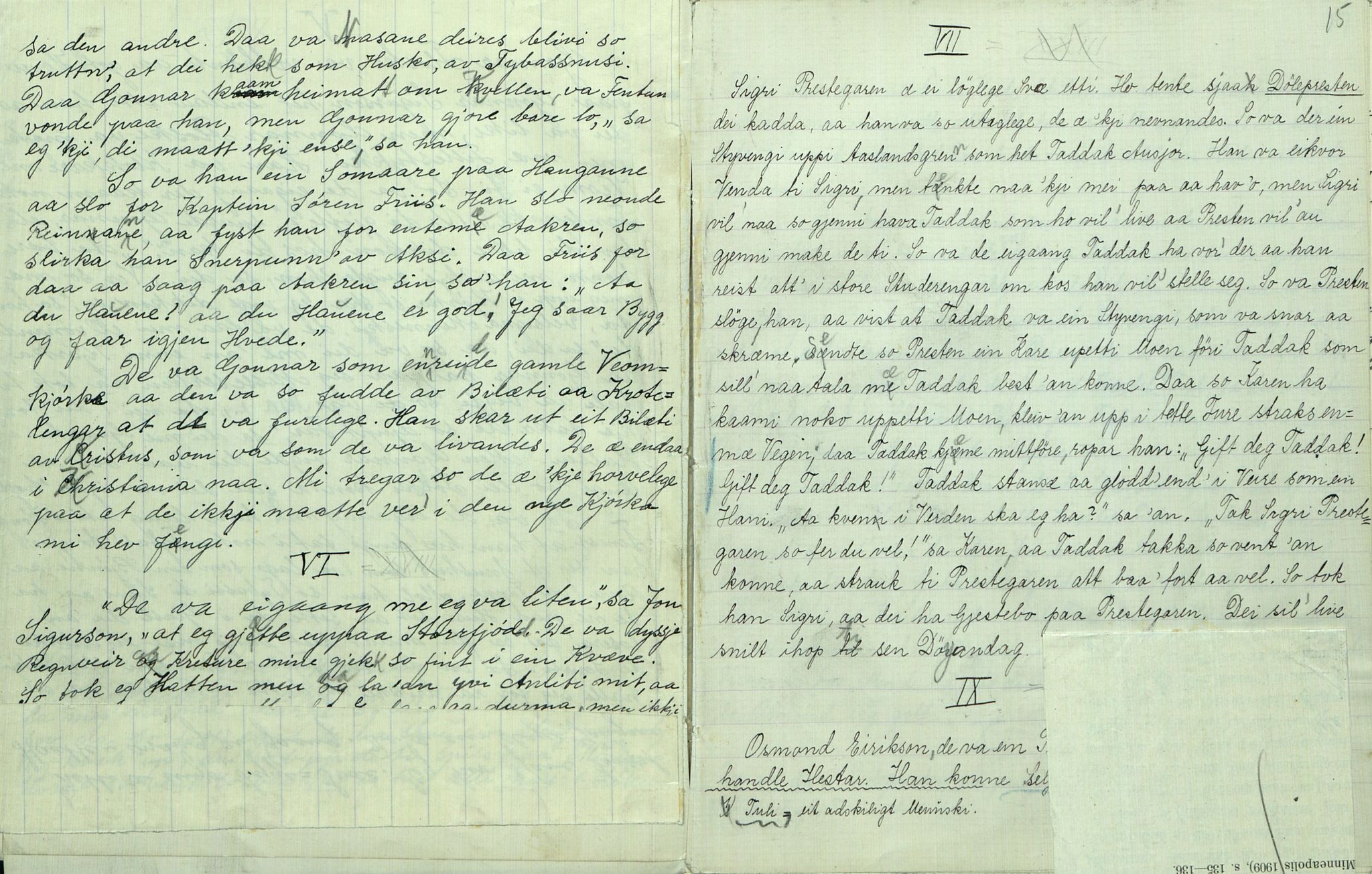 Rikard Berge, TEMU/TGM-A-1003/F/L0007/0040: 251-299 / 290 Avskrift av oppskrifter etter John og Haavor Lie. 1874. Etter bestemor. R. Berge, 1921, p. 15