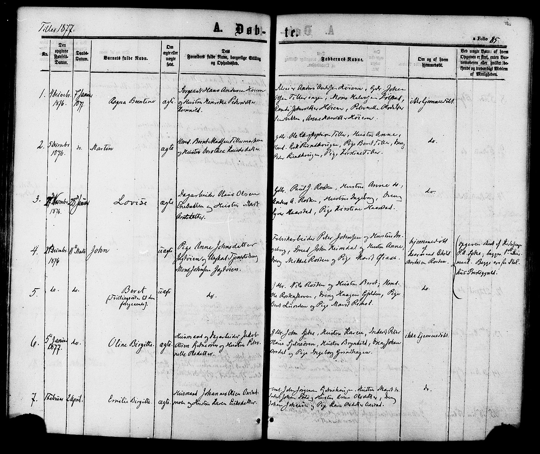 Ministerialprotokoller, klokkerbøker og fødselsregistre - Sør-Trøndelag, SAT/A-1456/618/L0443: Parish register (official) no. 618A06 /2, 1863-1879, p. 85