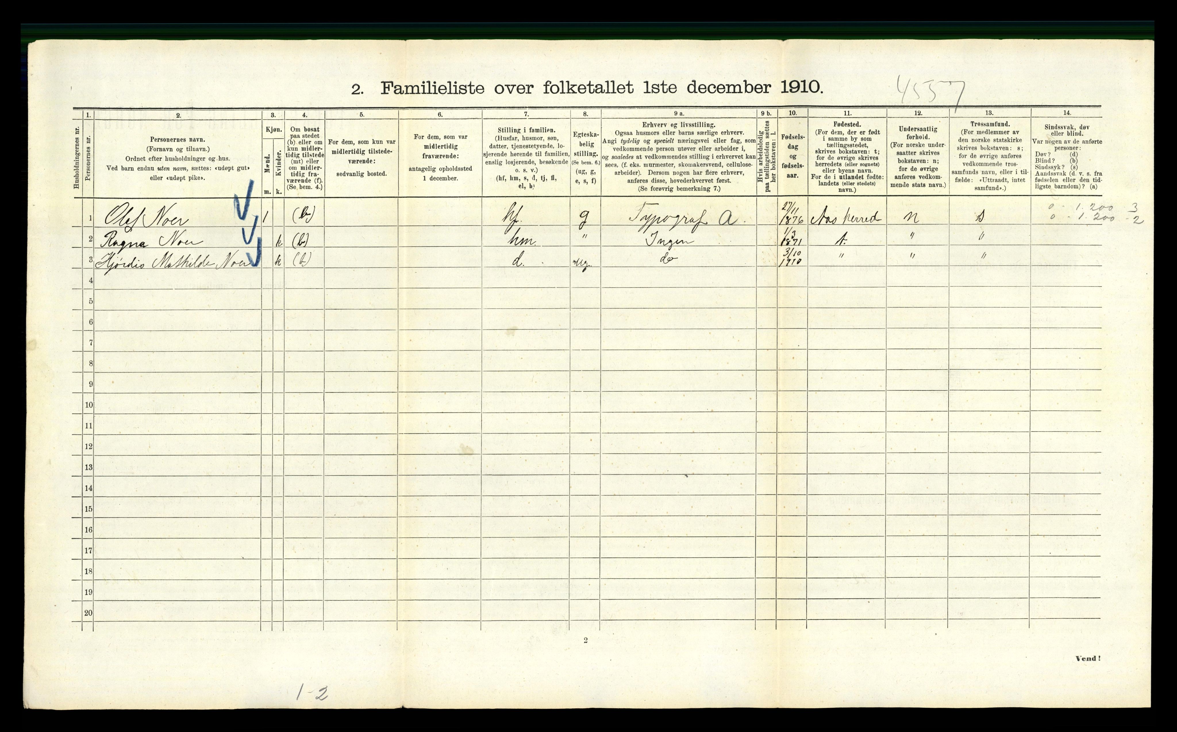 RA, 1910 census for Kristiania, 1910, p. 46900