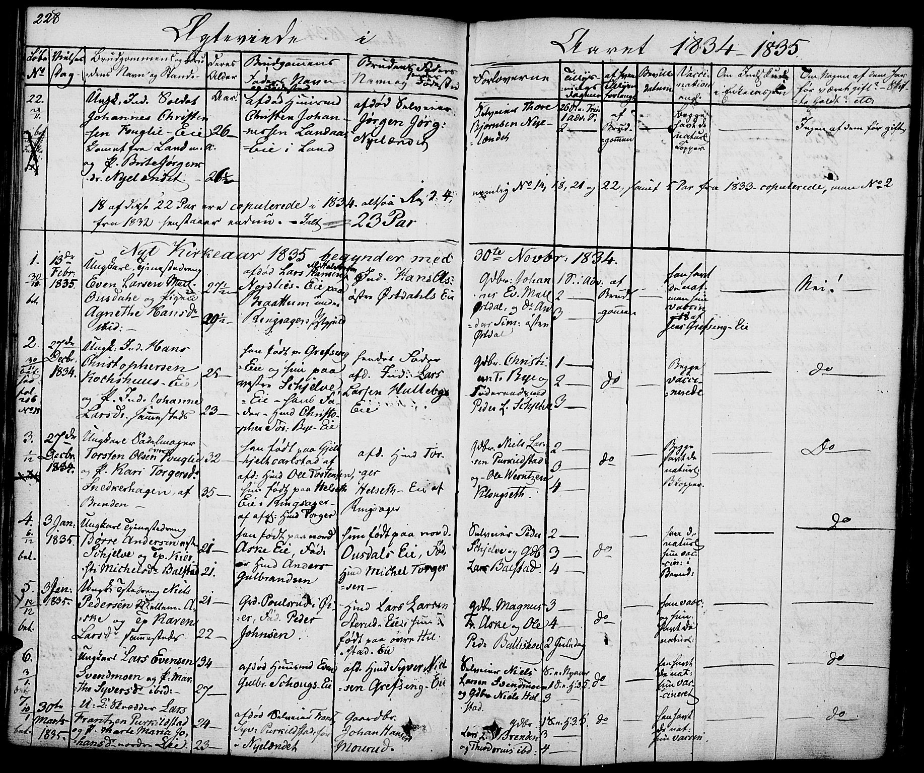 Nes prestekontor, Hedmark, SAH/PREST-020/K/Ka/L0003: Parish register (official) no. 3, 1827-1851, p. 228
