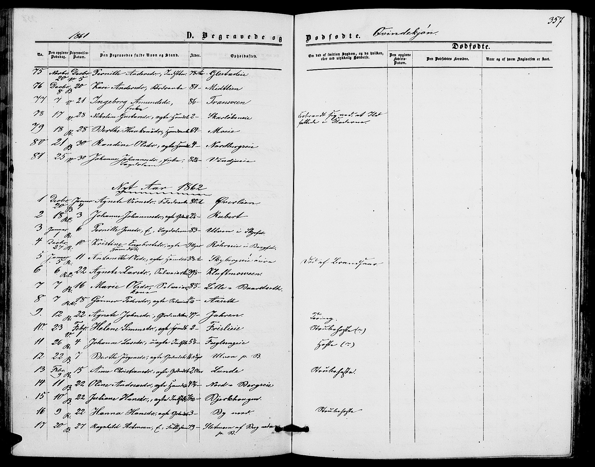 Ringsaker prestekontor, SAH/PREST-014/L/La/L0007: Parish register (copy) no. 7, 1861-1869, p. 357