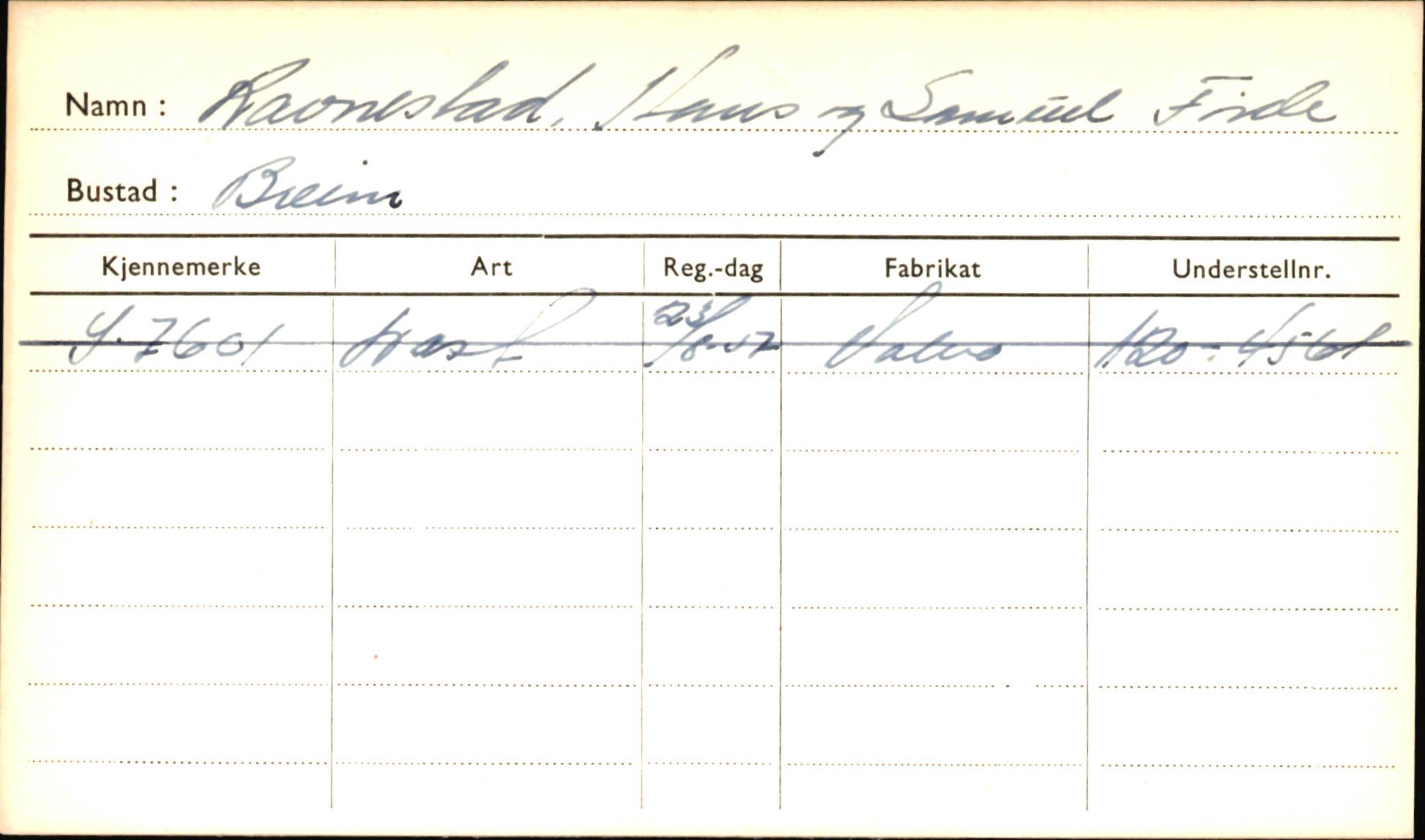 Statens vegvesen, Sogn og Fjordane vegkontor, AV/SAB-A-5301/4/F/L0001E: Eigarregister Fjordane til 1.6.1961, 1930-1961, p. 16