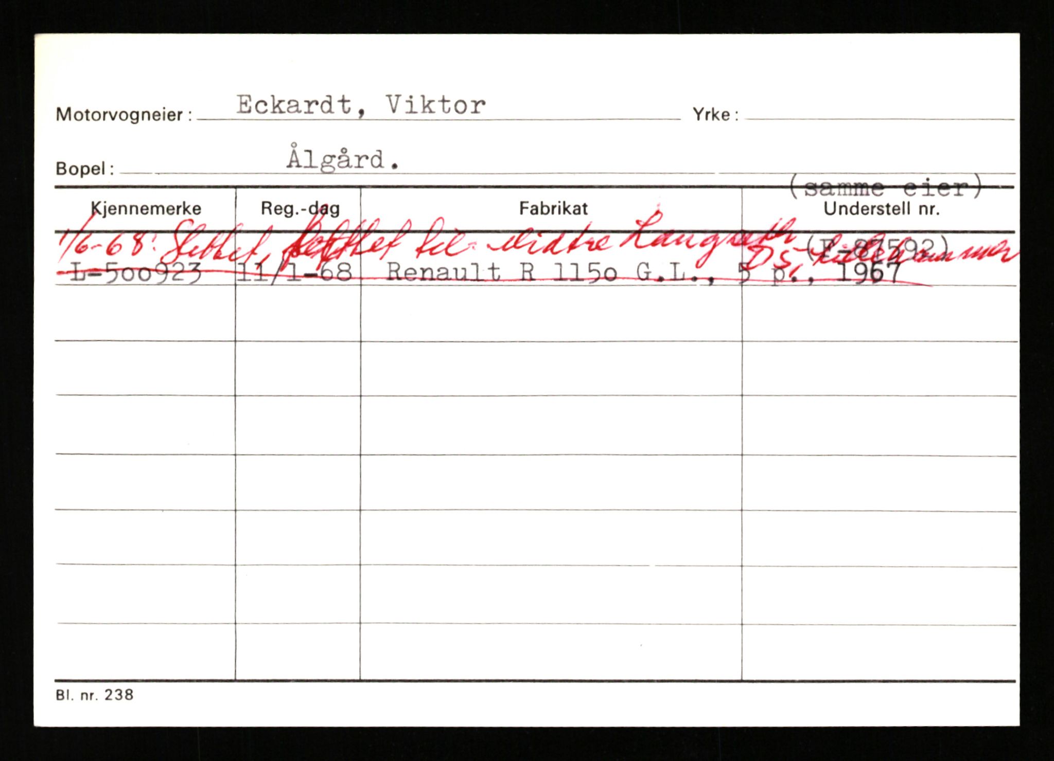 Stavanger trafikkstasjon, SAST/A-101942/0/H/L0006: Dalva - Egersund, 1930-1971, p. 1451