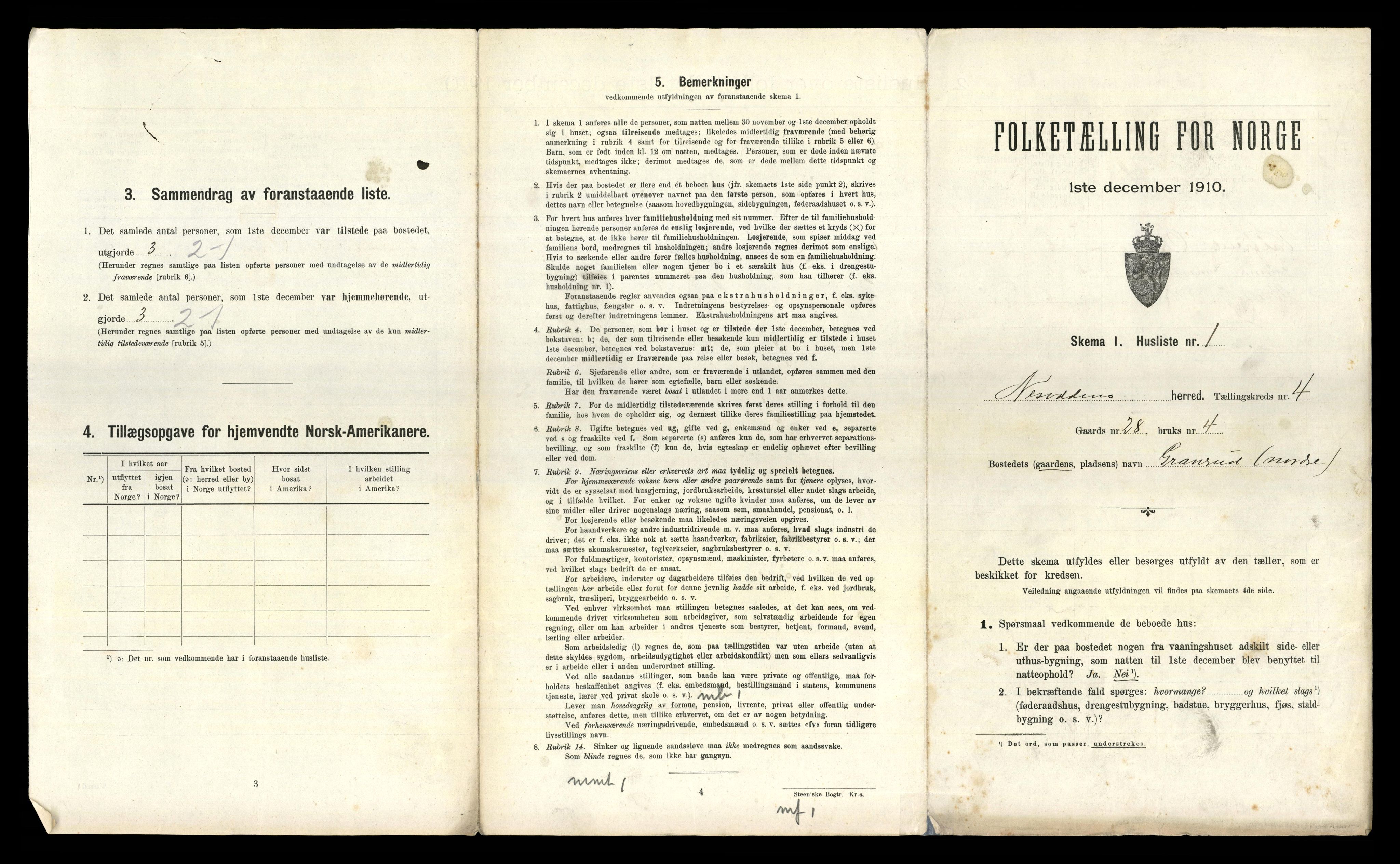 RA, 1910 census for Nesodden, 1910, p. 532