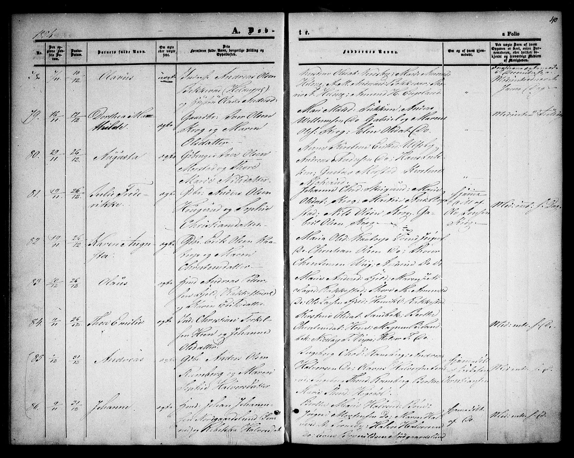 Rødenes prestekontor Kirkebøker, AV/SAO-A-2005/F/Fa/L0006: Parish register (official) no. I 6, 1850-1859, p. 40