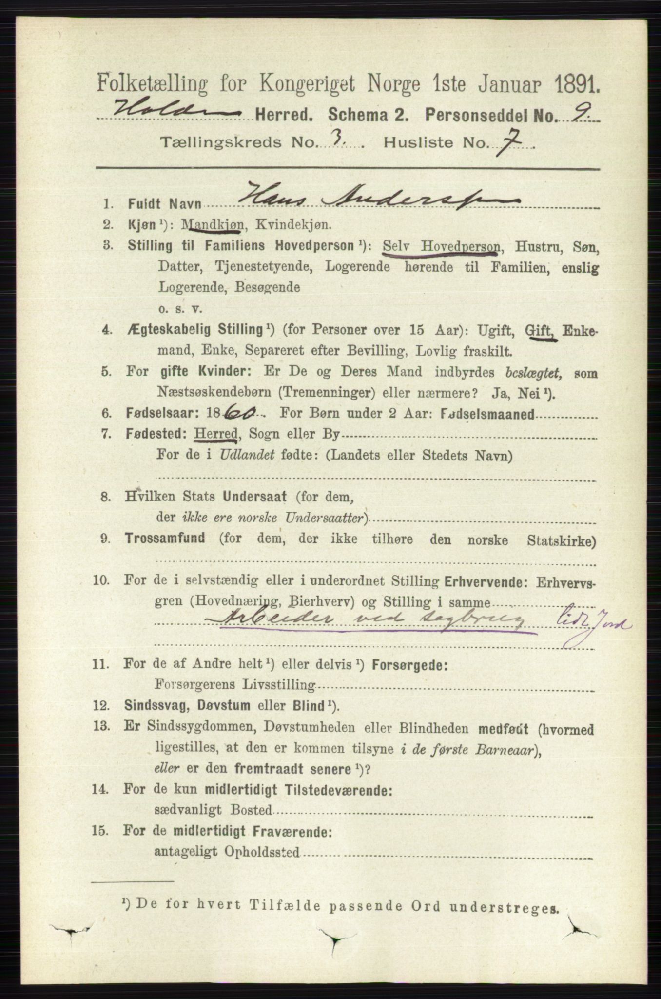 RA, 1891 census for 0819 Holla, 1891, p. 1414