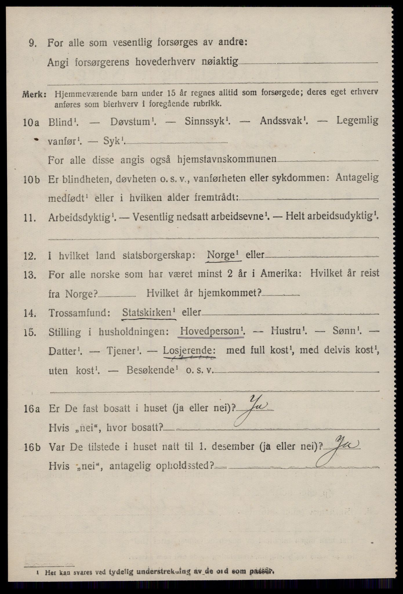 SAT, 1920 census for Tingvoll, 1920, p. 6969