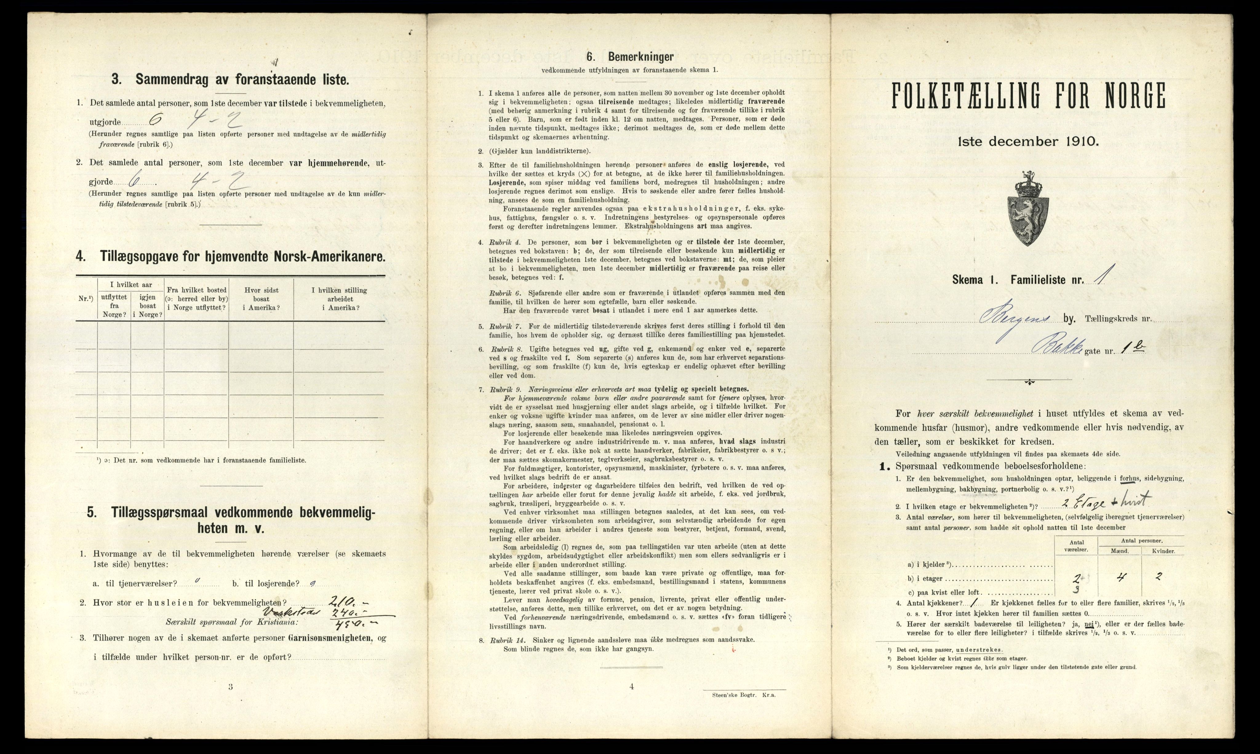 RA, 1910 census for Bergen, 1910, p. 39647