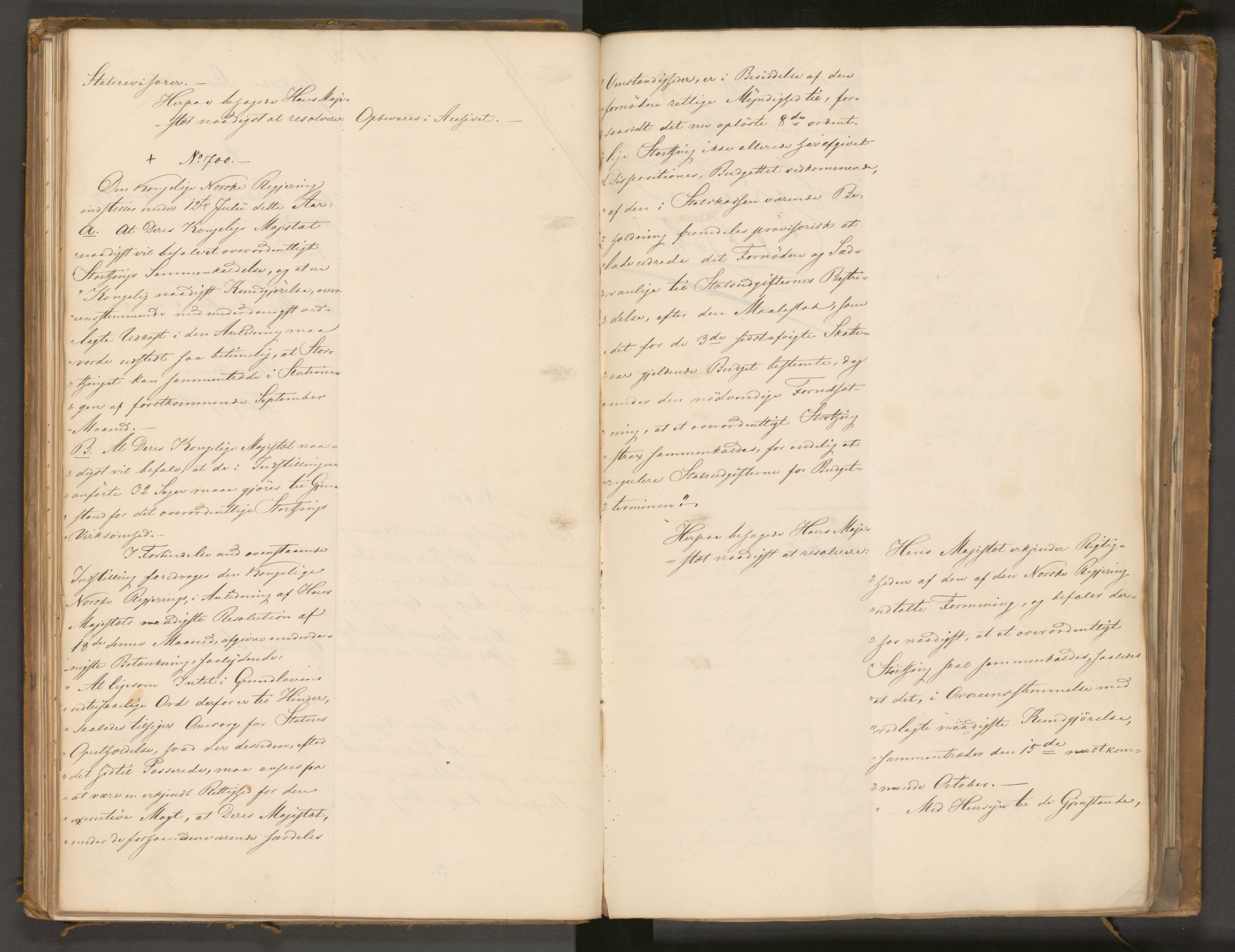 Statsrådssekretariatet, AV/RA-S-1001/A/Ab/L0043: Kgl. res. nr. 632-1192, 2. halvår, 1836
