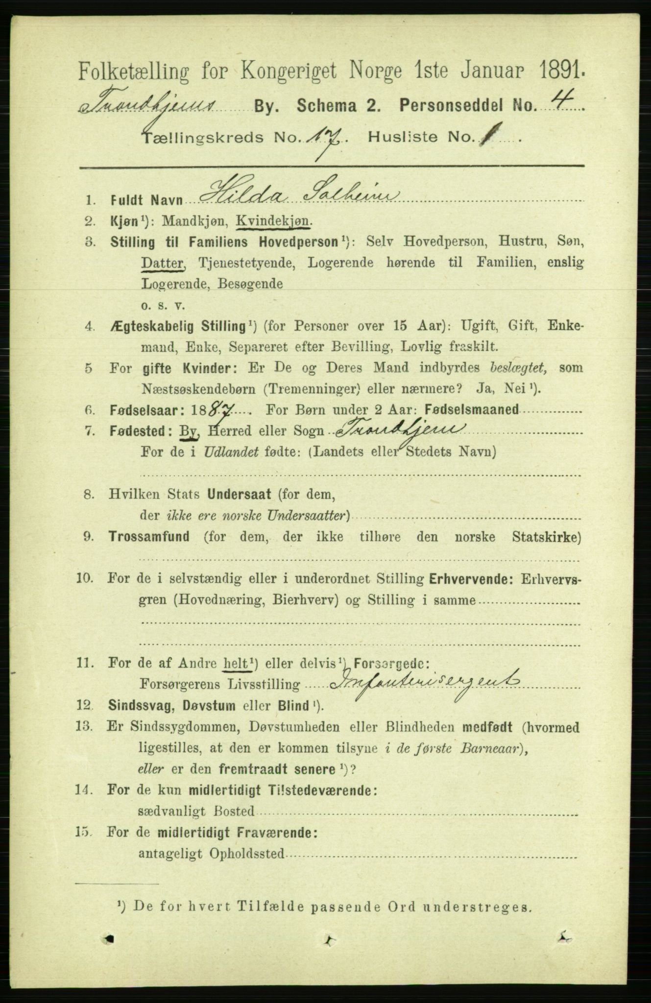 RA, 1891 census for 1601 Trondheim, 1891, p. 13210