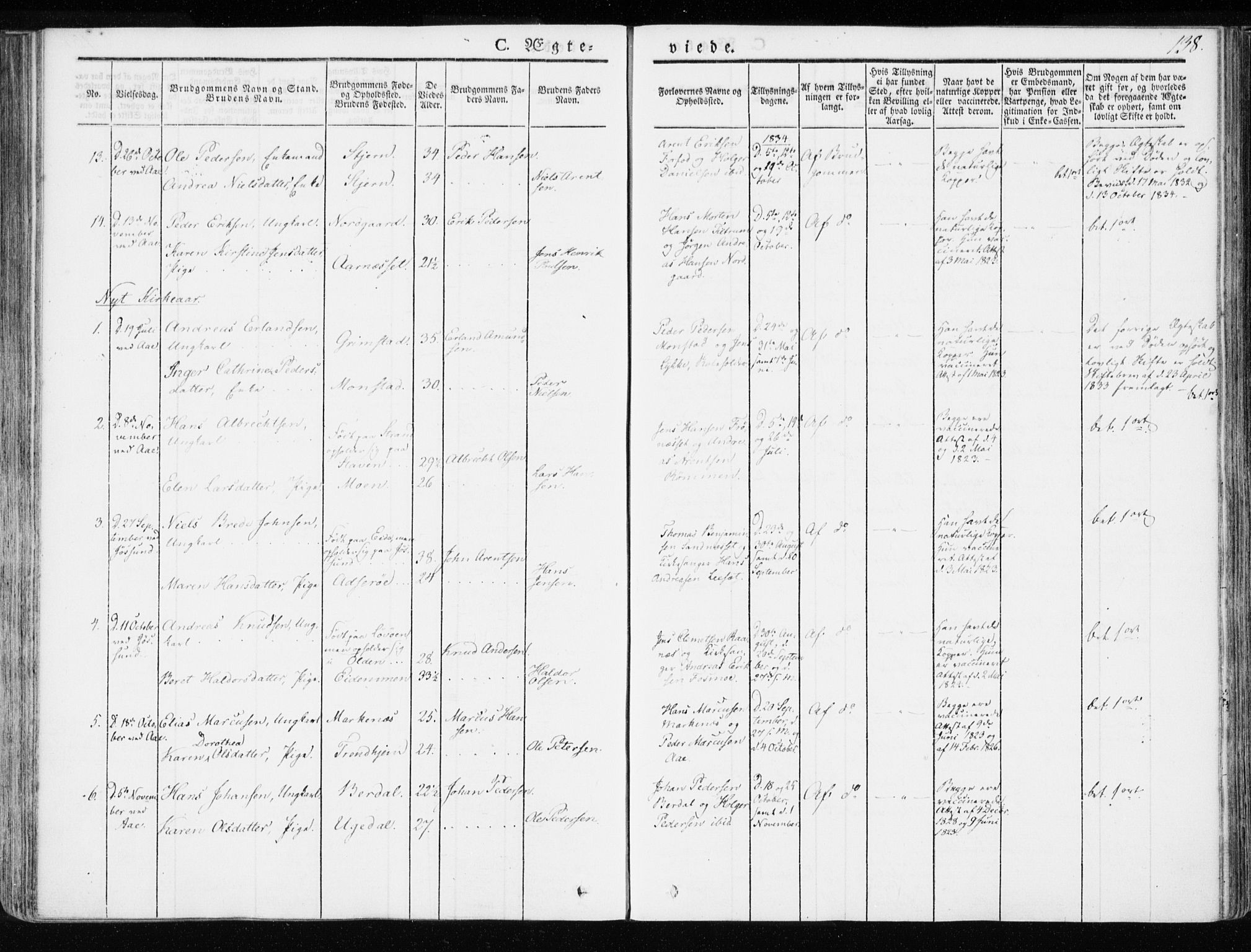 Ministerialprotokoller, klokkerbøker og fødselsregistre - Sør-Trøndelag, SAT/A-1456/655/L0676: Parish register (official) no. 655A05, 1830-1847, p. 138