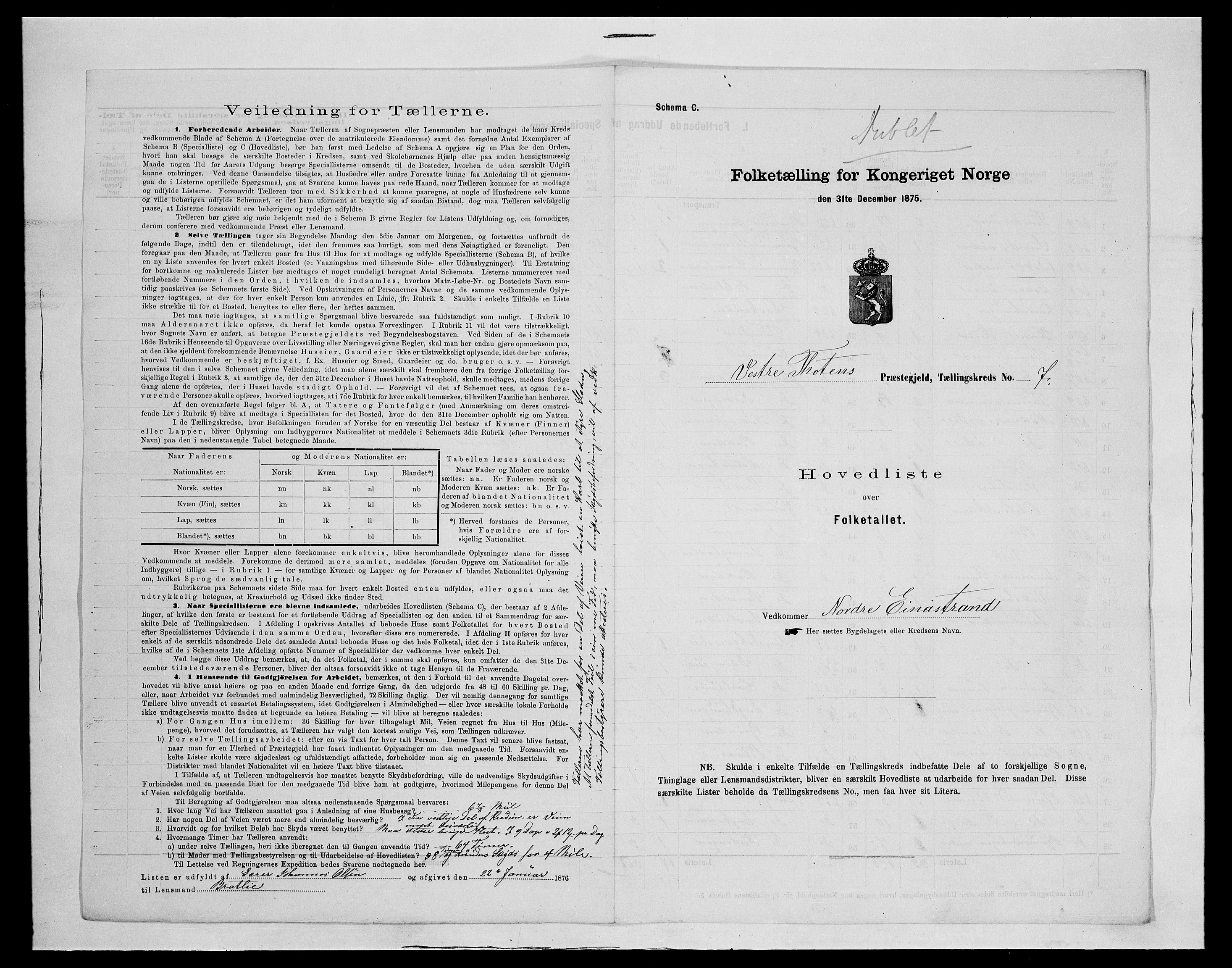 SAH, 1875 census for 0529P Vestre Toten, 1875, p. 55