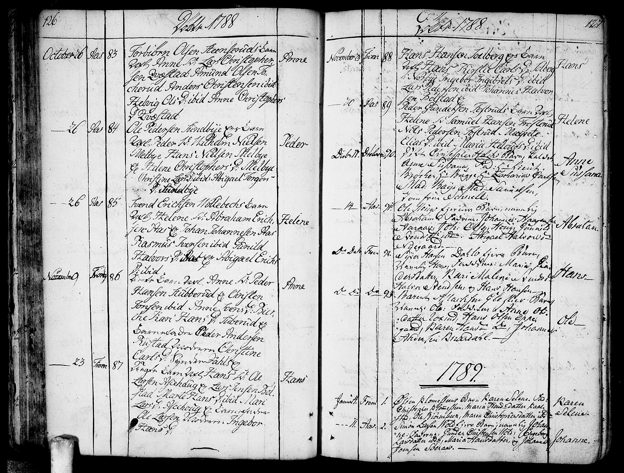 Ås prestekontor Kirkebøker, AV/SAO-A-10894/F/Fa/L0002: Parish register (official) no. I 2, 1778-1813, p. 126-127